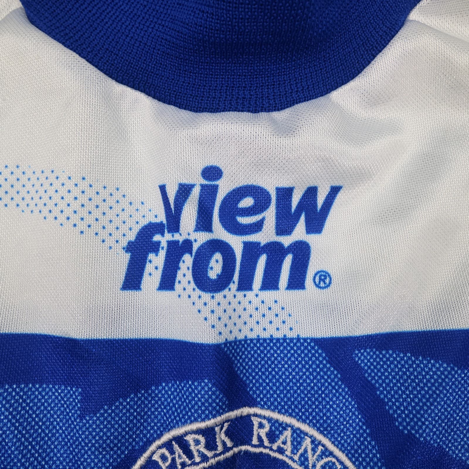 Vintage QPR Home Shirt Large Blue 1995 1996 Compaq Soccer Jersey 38/40 photo 5