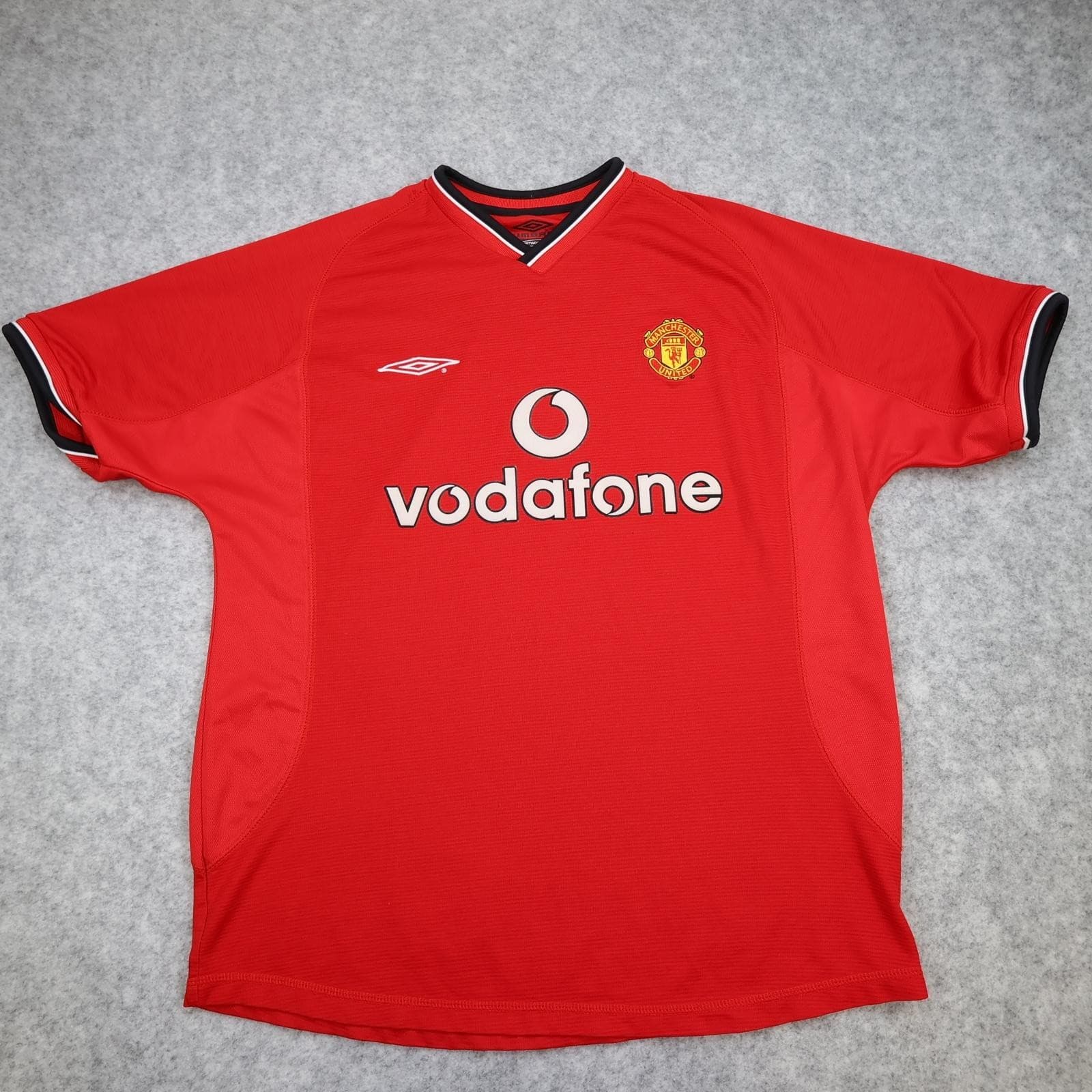 Vintage Manchester United Shirt Mens Medium Red Home 2000 2002 Umbro Stam 6 photo 2