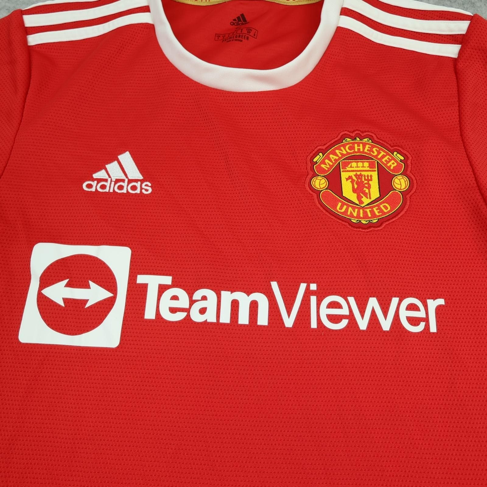 Manchester United Shirt Mens Small Red Home 2021 2022 Football Adidas Jersey photo 3