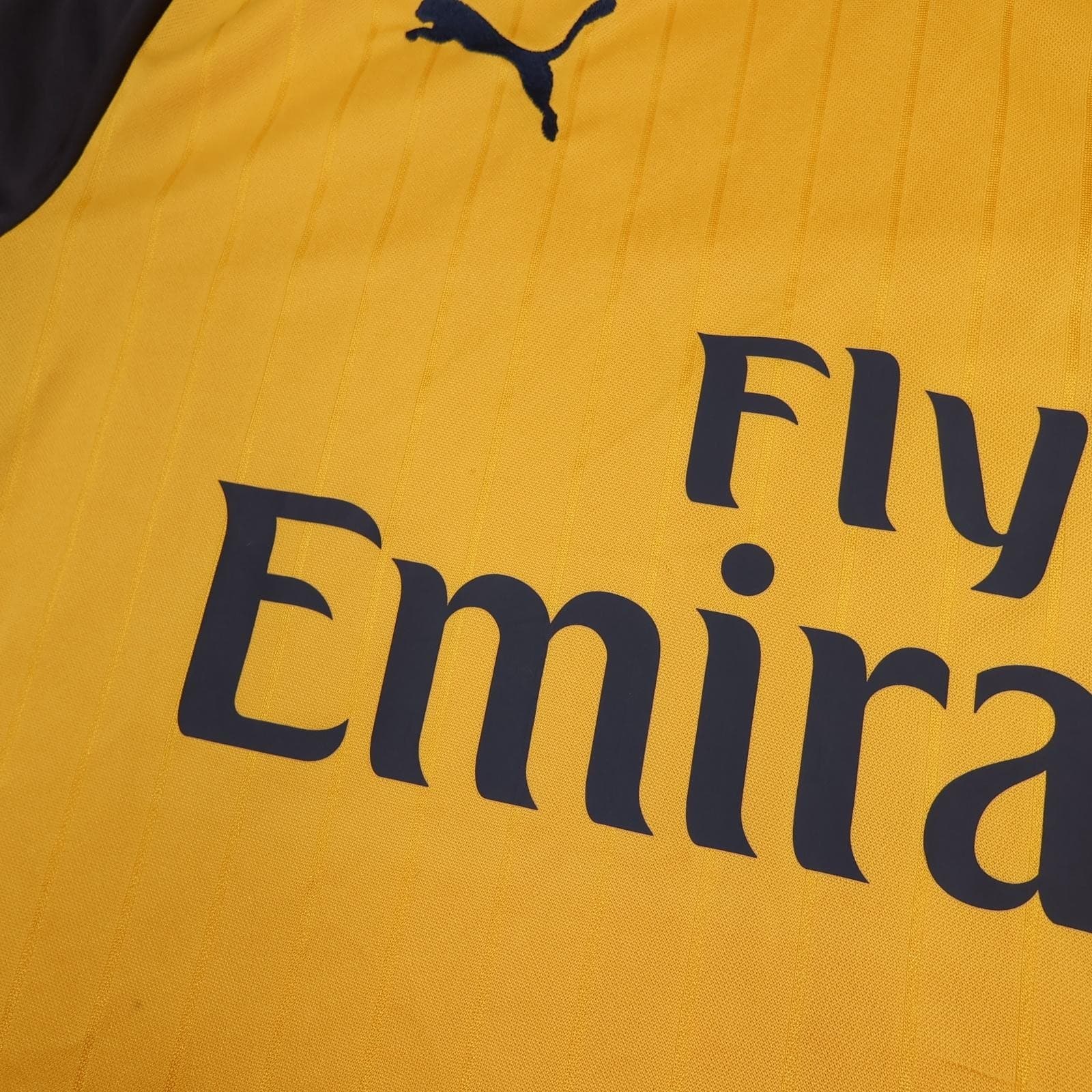 Arsenal Away Shirt Mens Medium Yellow 2016 2017 Football Puma Soccer Jersey photo 4