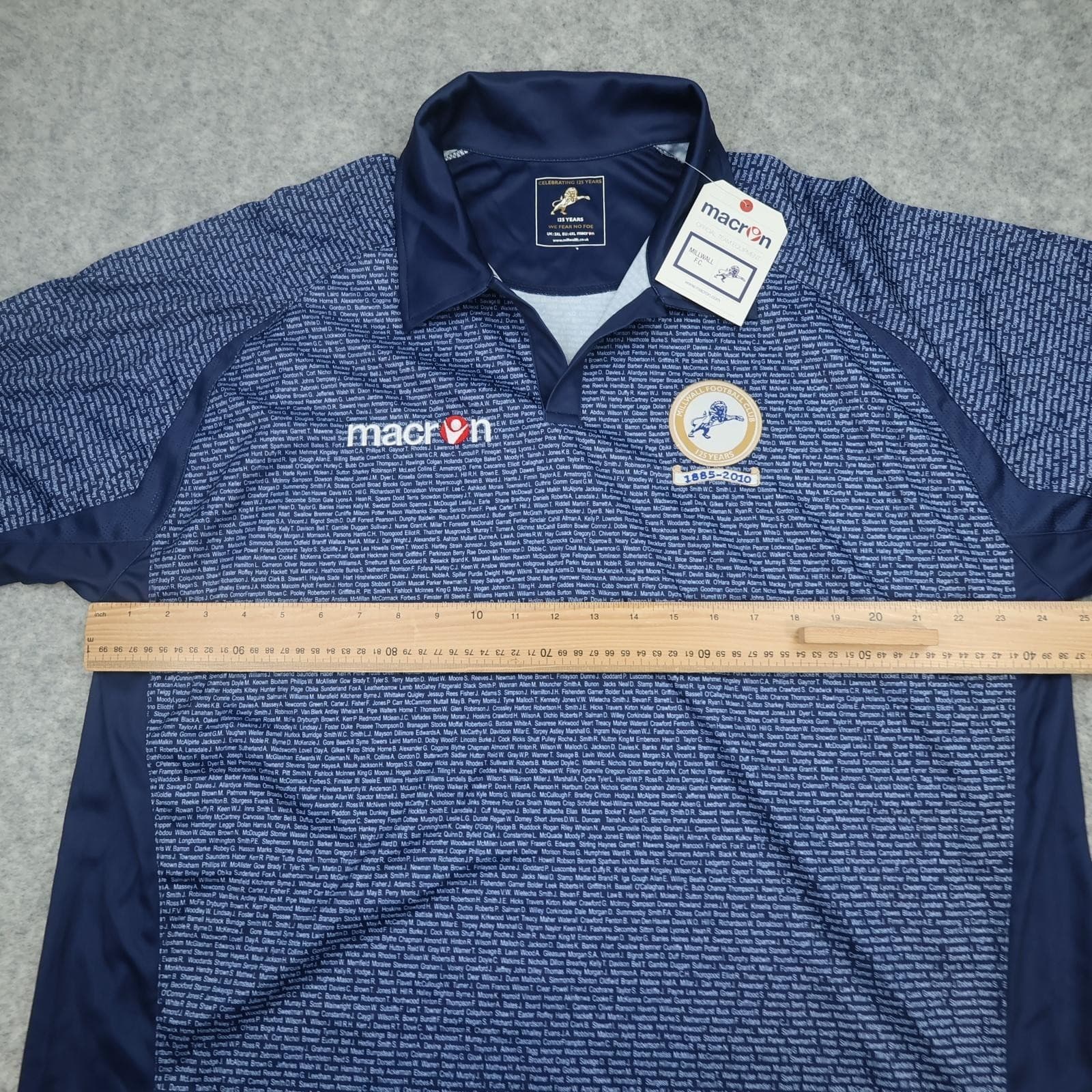 Millwall Shirt Mens 3XL Blue Third 125 Years 2010 2011 Football Macron Polo photo 9