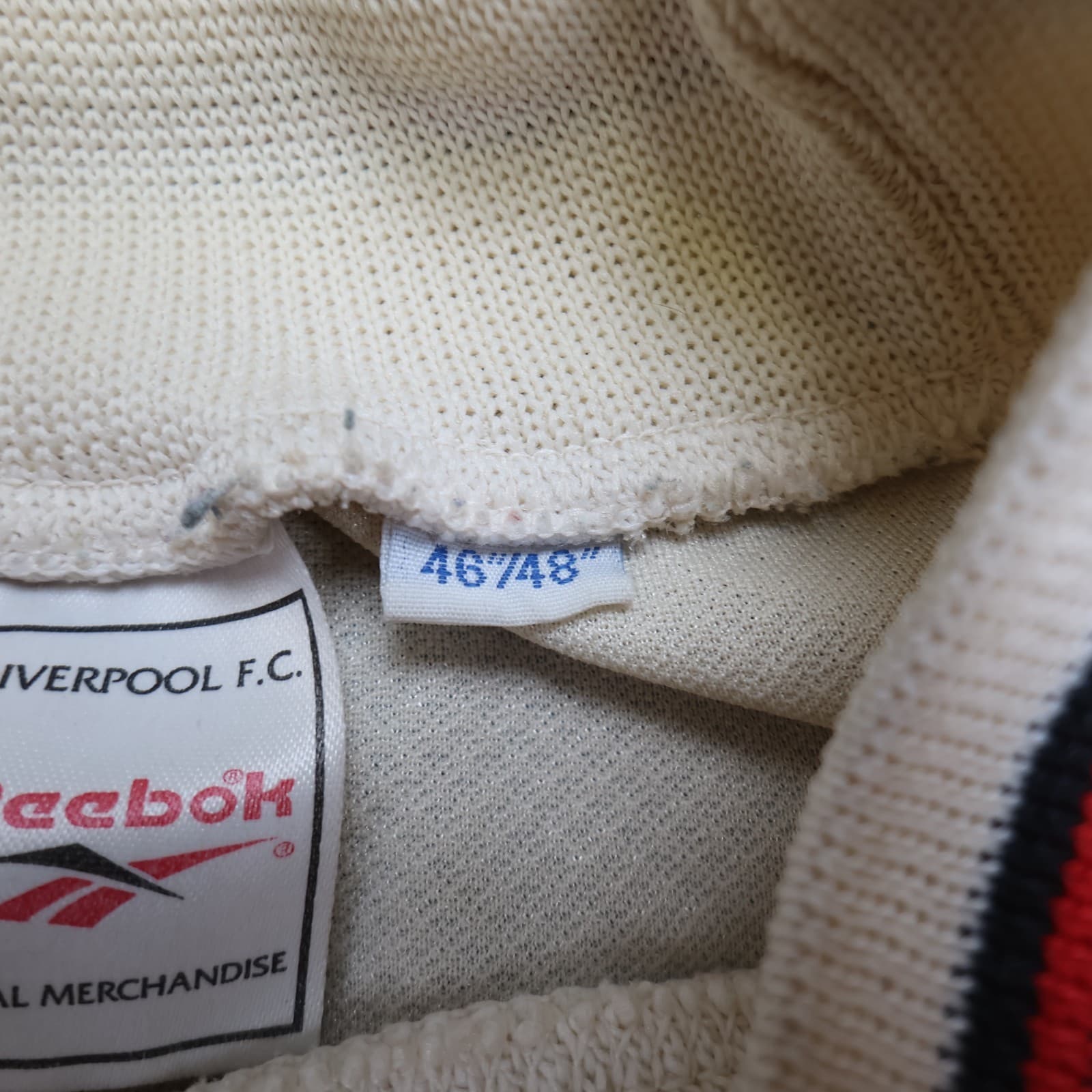 Vintage Liverpool Shirt 2XL Beige Away Kit 1996 1997 Reebok Jersey 46/48 90s photo 10