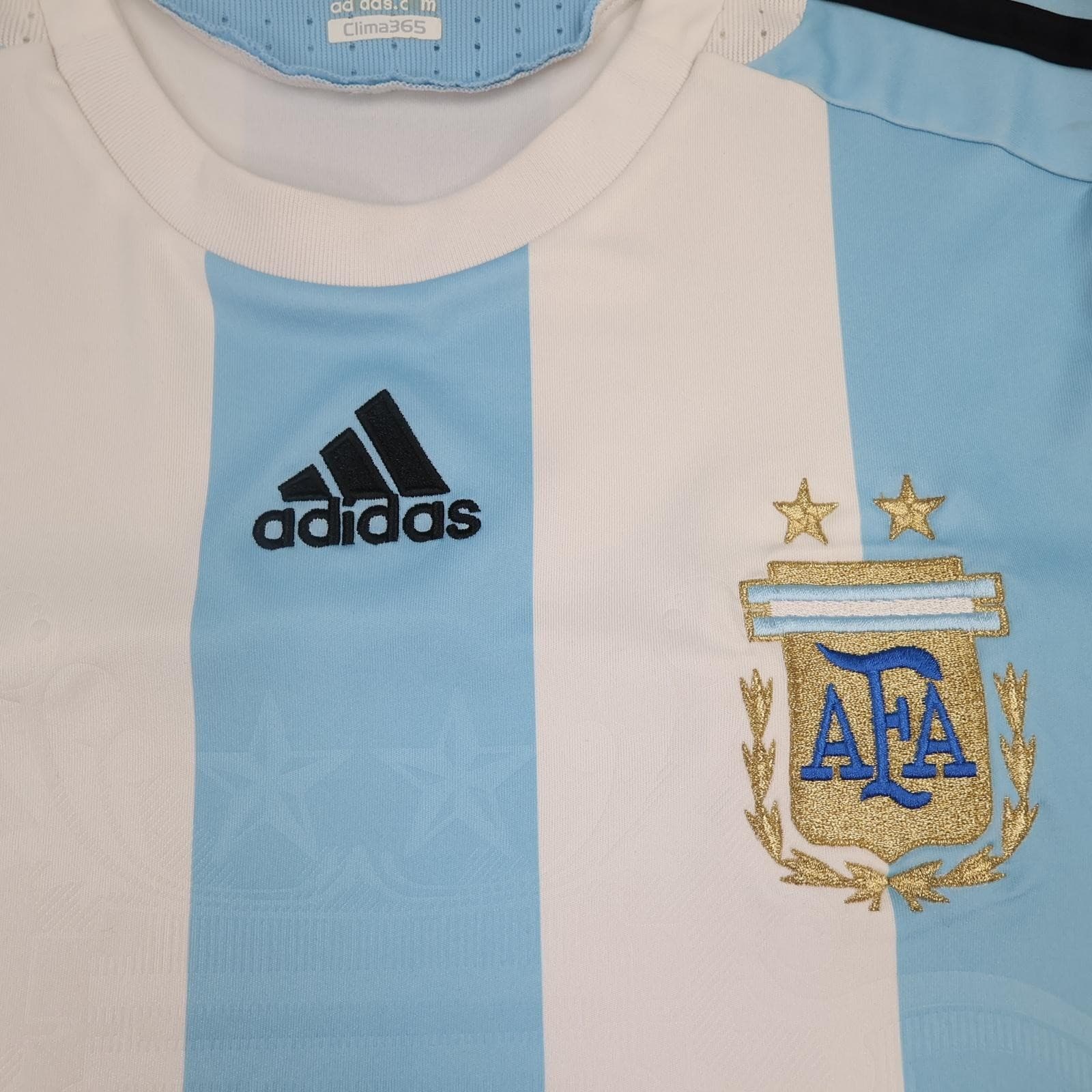 Argentina Home Shirt Mens Extra Large Blue 2007 2009 Football Adidas Jersey photo 5