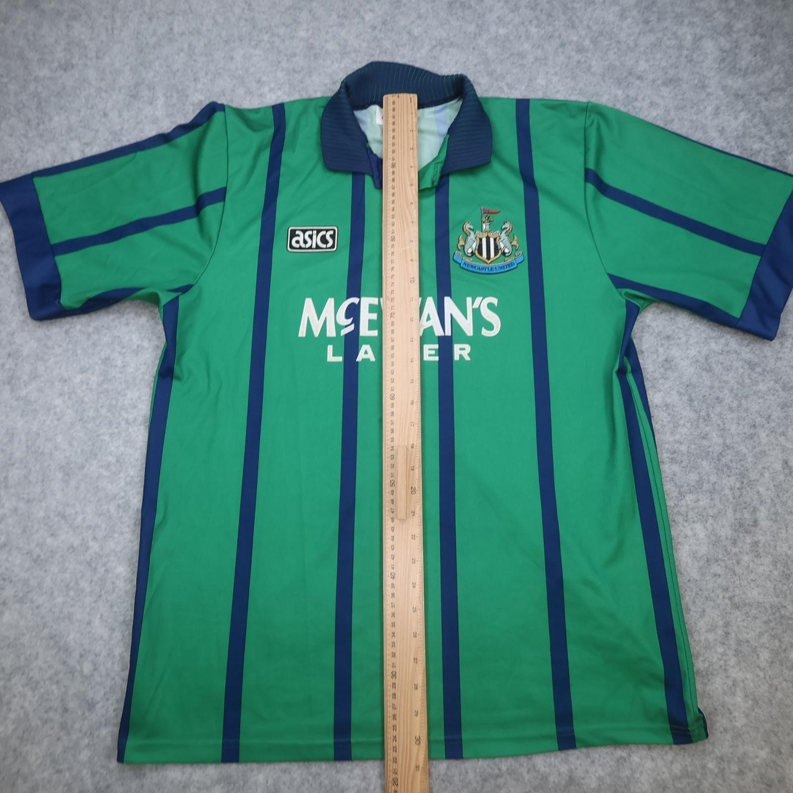 Vintage Newcastle United Shirt Mens XL Green Third EPL 1993 1995 Asics Cole 9 photo 12
