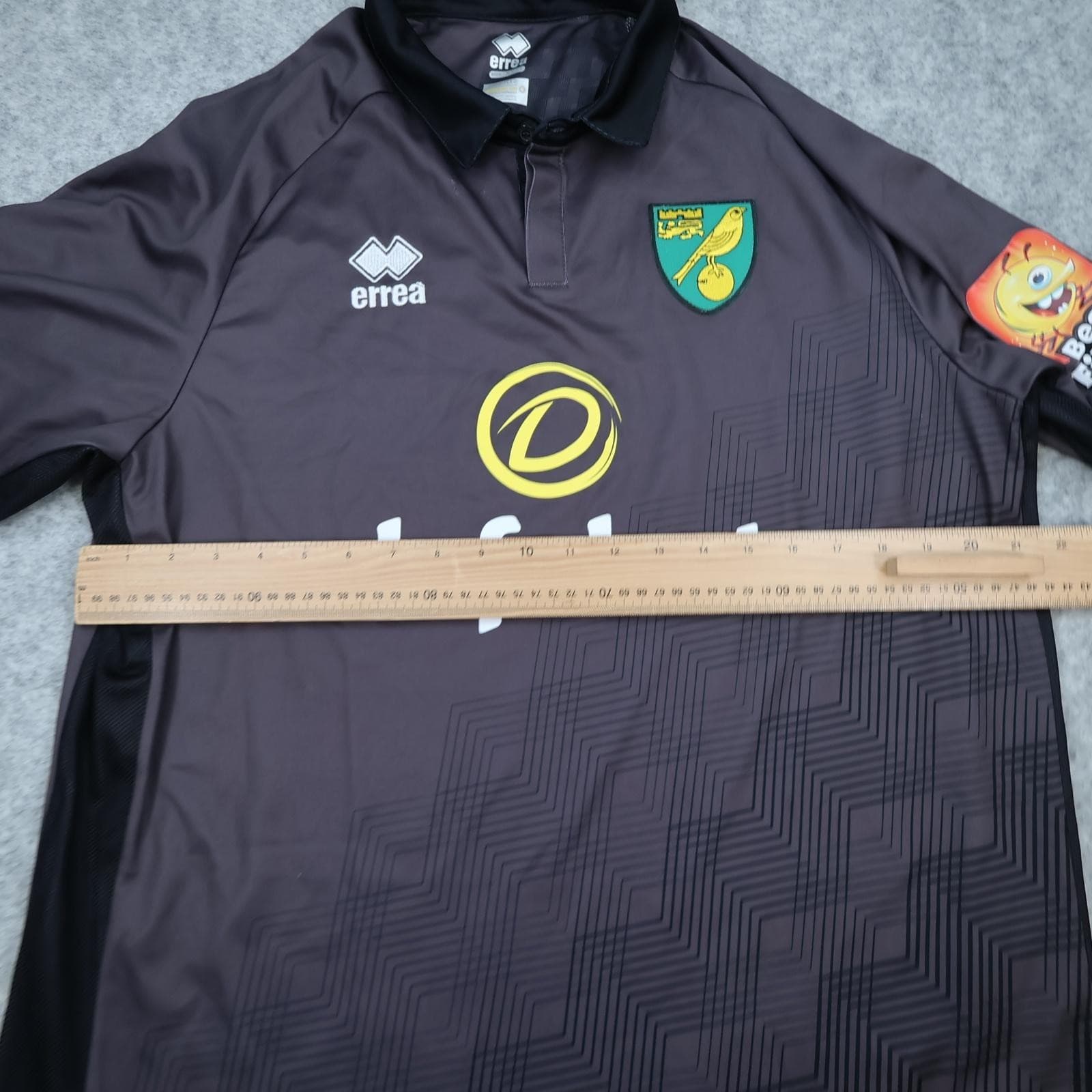 Norwich City Shirt Mens 3XL Grey Third Kit 2019 2020 Errea Dafabet Jersey photo 10