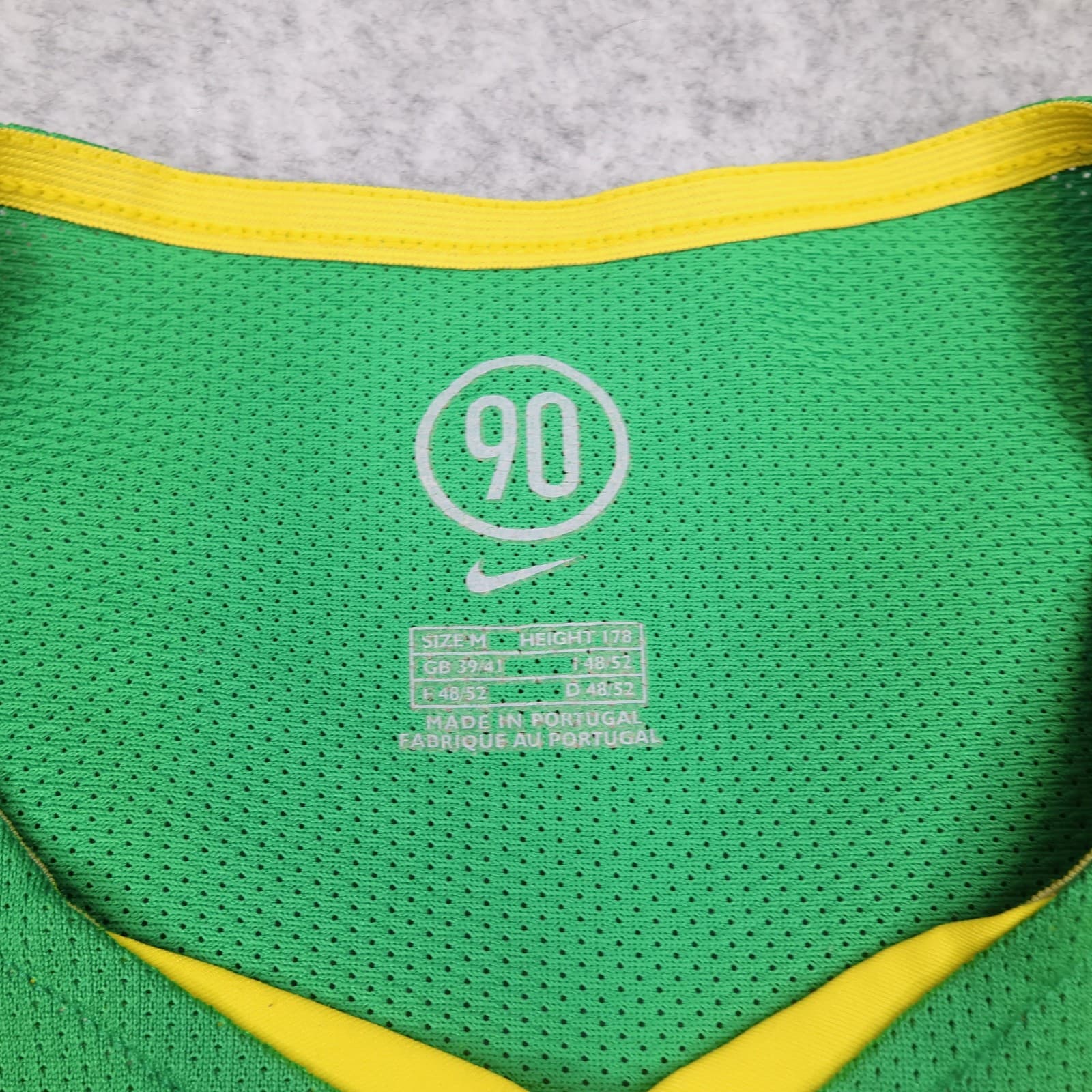 Vintage Brazil Home Shirt Mens Medium Yellow 2002 2004 Football Nike 90 Jersey photo 5