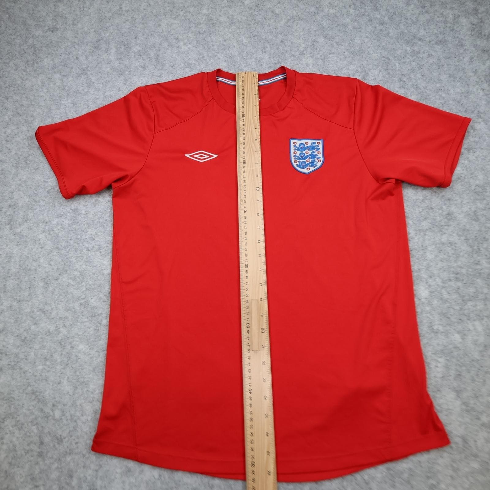 England Shirt Mens Large Red Home Short Sleeve 2010 2011 Umbro Jersey Top photo 10