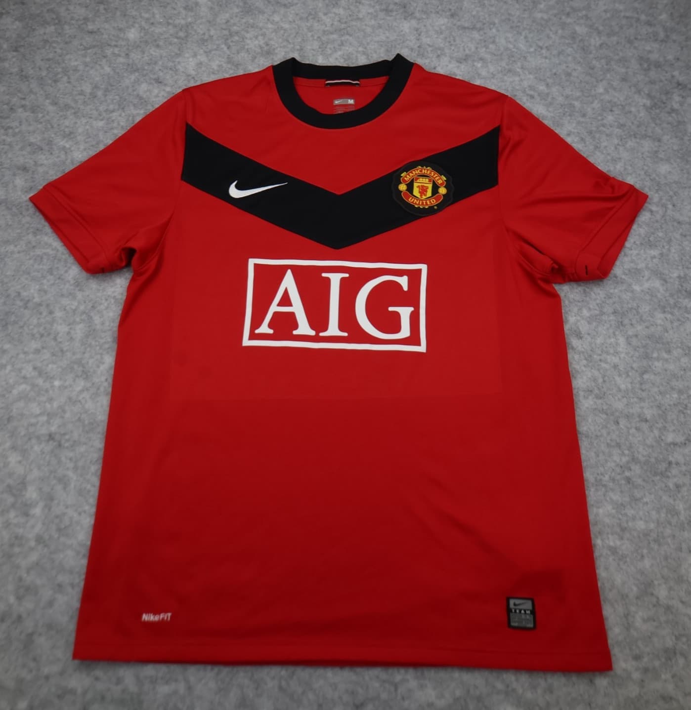Manchester United Shirt Medium Red Home Kit 2009 2010 Nike Soccer Jersey