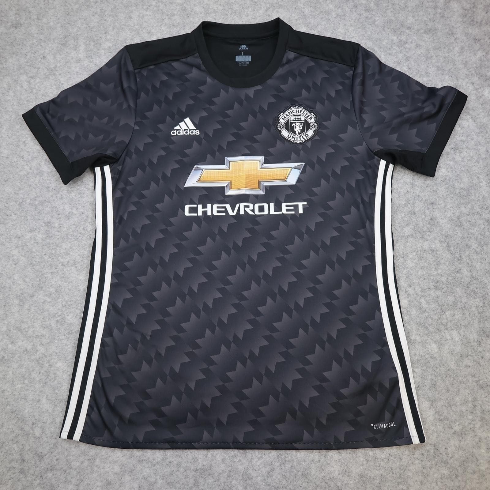 Manchester United Shirt Mens Medium Black Away 2017 2018 Adidas Bailly 3 photo 2