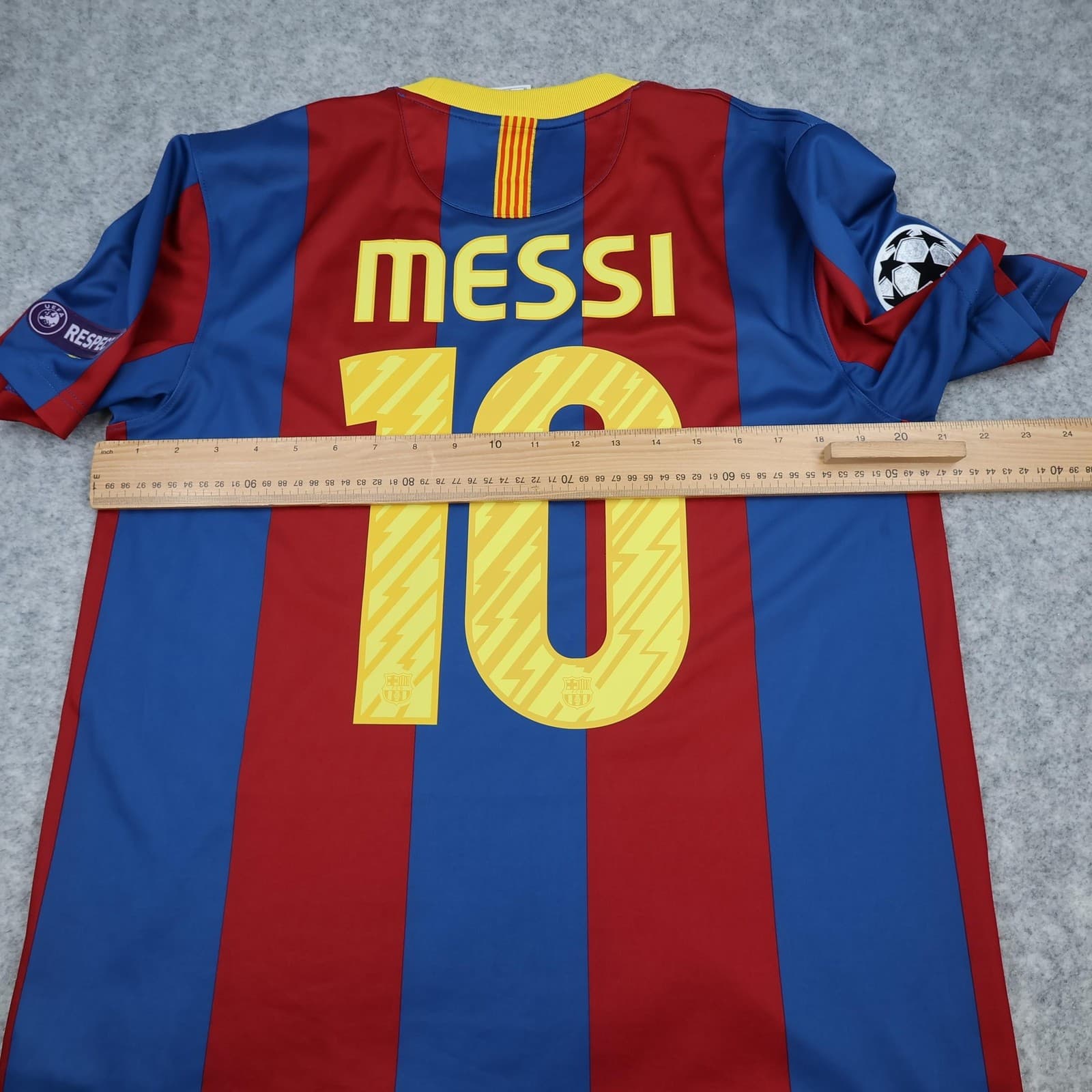 Barcelona Shirt Mens Medium Blue Home 2010 2011 Nike Messi 10 Soccer Jersey photo 13