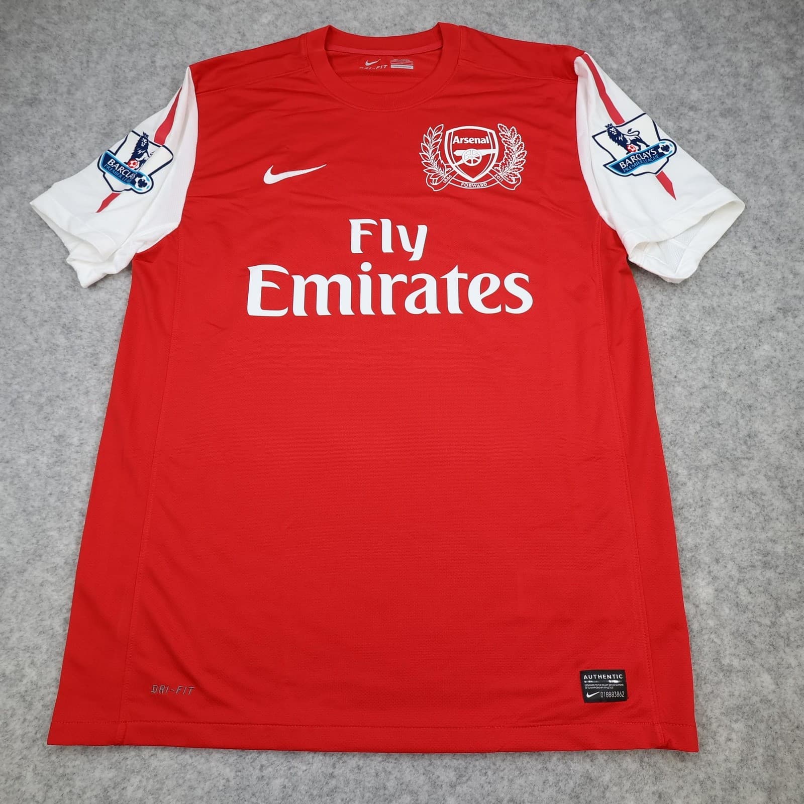 Arsenal Shirt Mens Large Red Home 2011 2012 Football Nike Henry 12 Soccer Jersey photo 2