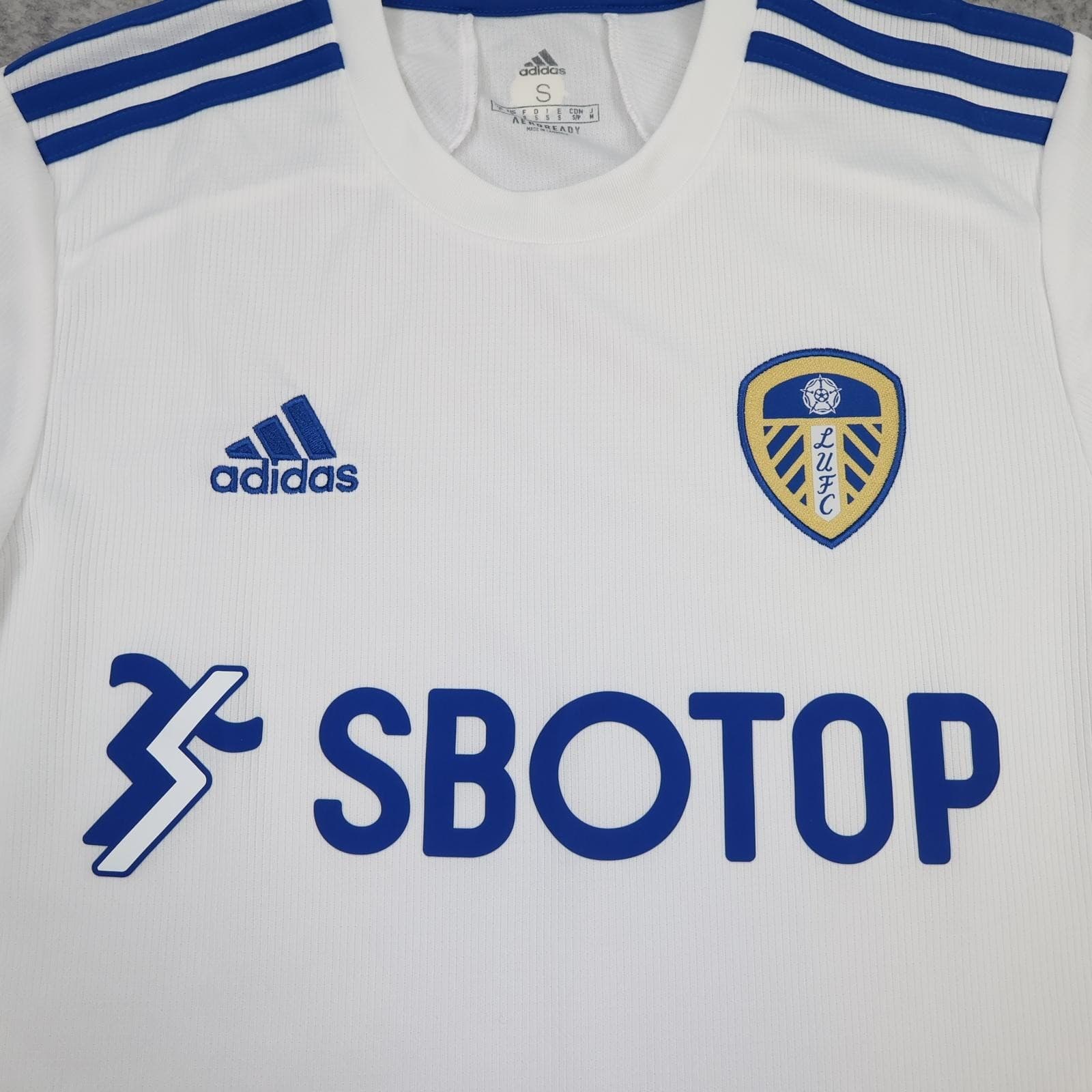 Leeds United Shirt Mens Small White Home 2020 2021 EPL Football Adidas SBOTOP photo 3