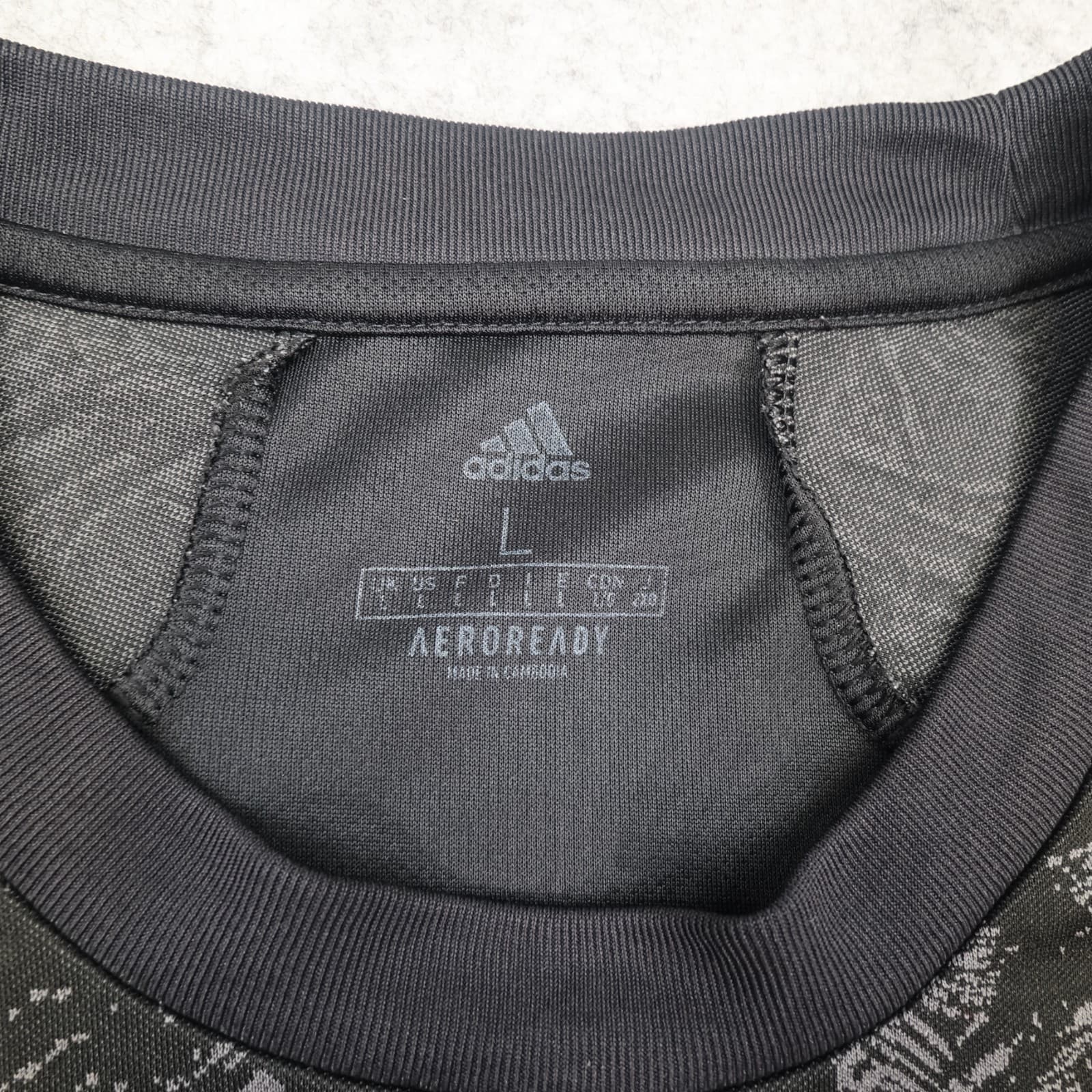 Real Madrid Shirt Large Black Third Kit 2020 2021 Adidas Football Jersey photo 8
