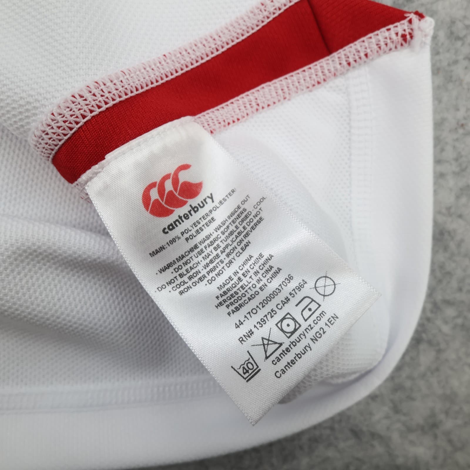 England Rugby Shirt 2XL White Home Kit 2019 Japan World Cup Canterbury XXL photo 7