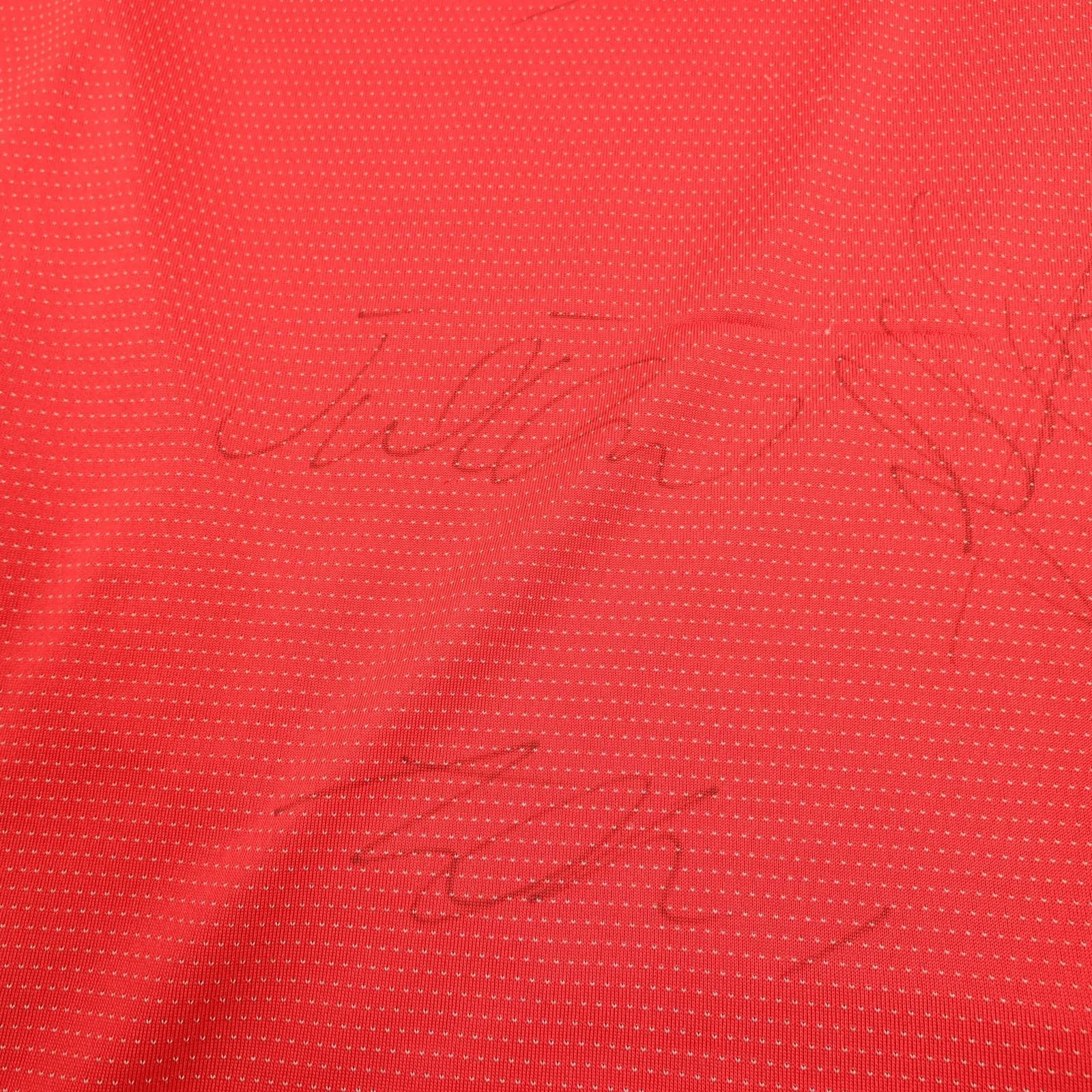 Vintage England Shirt Mens Medium Red 2004 2006 Football Umbro Signed photo 11