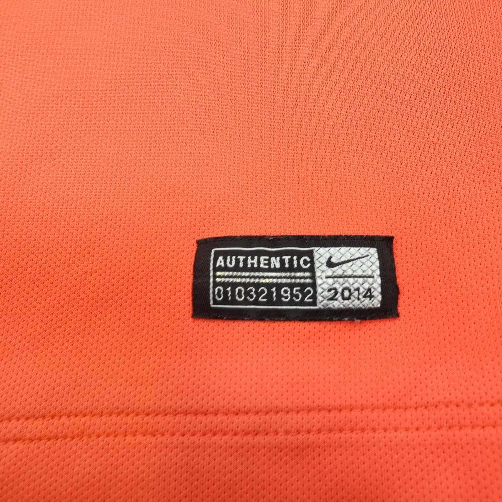 Barcelona Shirt Mens 2XL Orange Away 2014 2015 Football Nike Qatar Airways photo 10