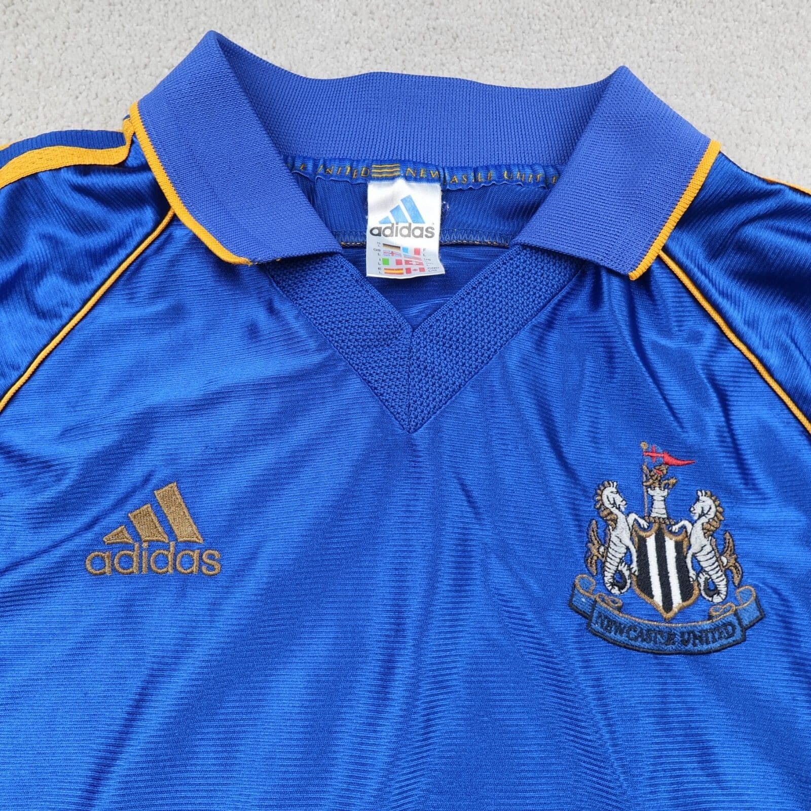 Vintage Newcastle United Shirt Large Blue Away Kit 1998 1999 Jersey Alan Shearer photo 3