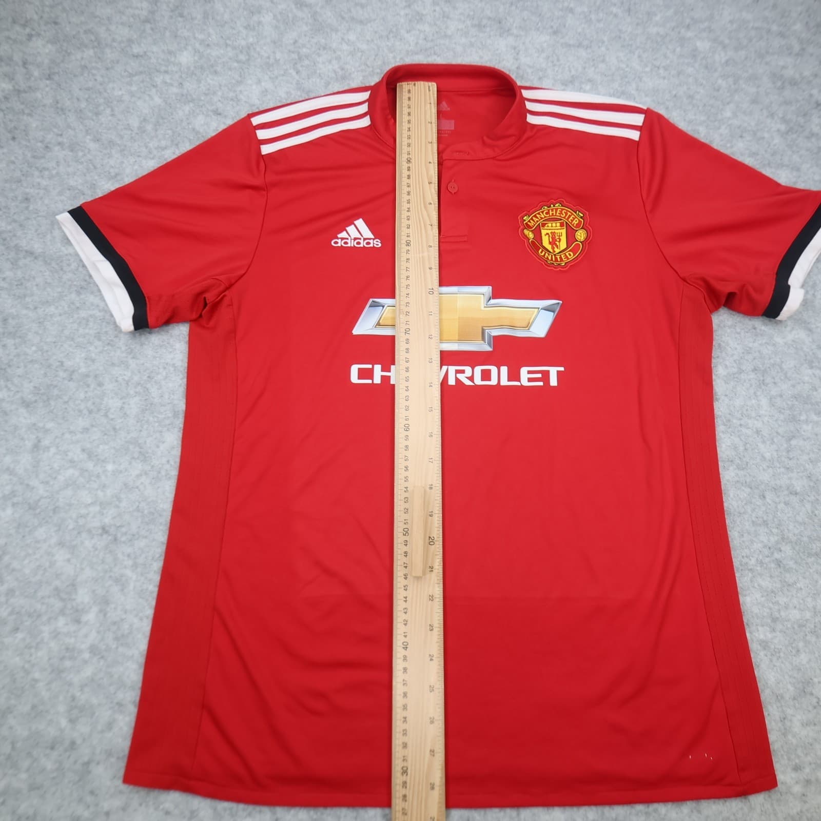 Manchester United Shirt Large Red Home Kit 2017 2018 Adidas Soccer Jersey photo 11