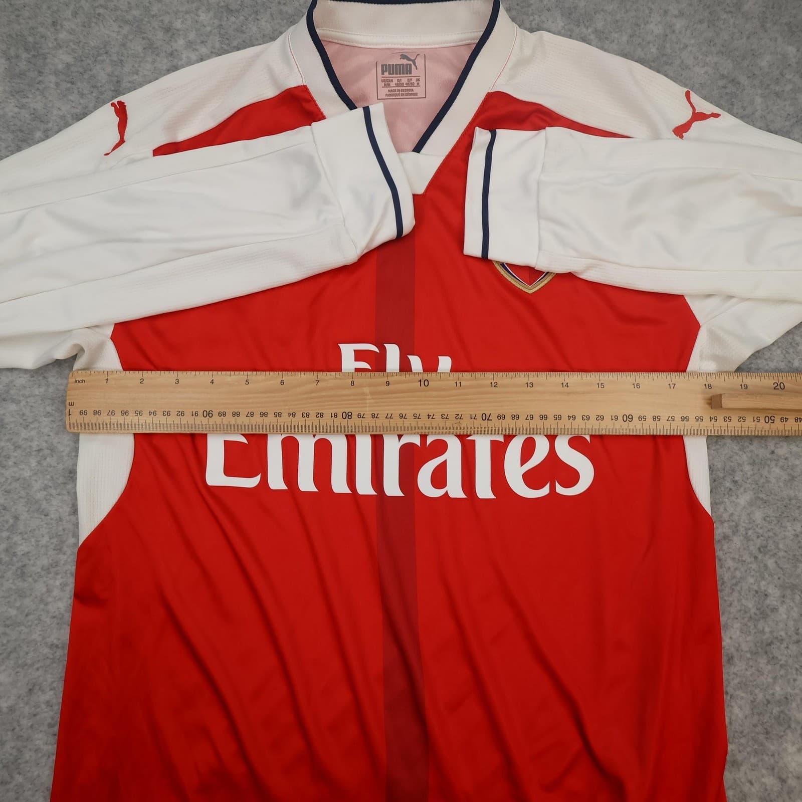 Arsenal Shirt Mens Medium Red Home Long Sleeve 2016 2017 Football Puma Jersey photo 11
