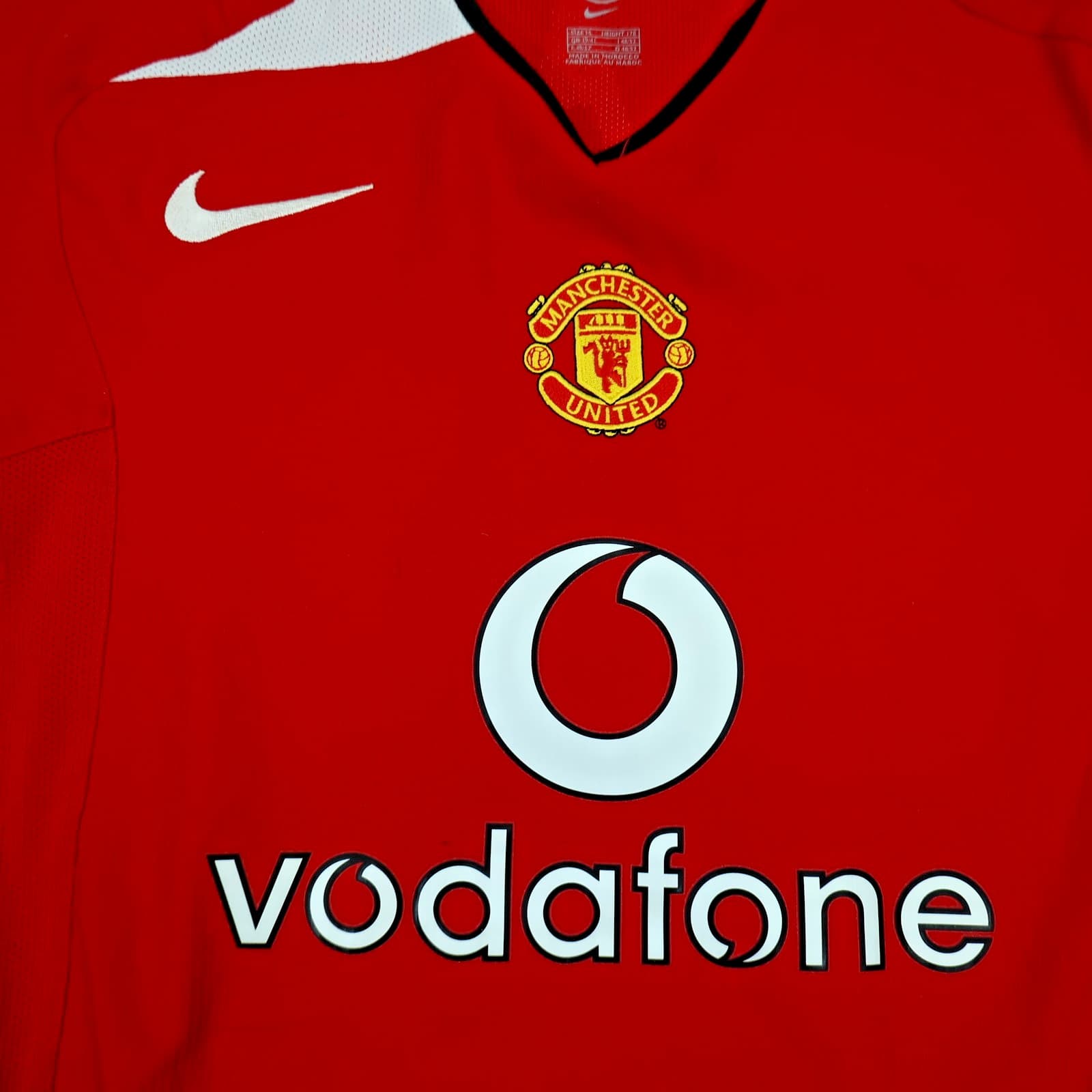 Manchester United Shirt Medium Red Home 2004 2006 Nike Jersey Ronaldo Football photo 3