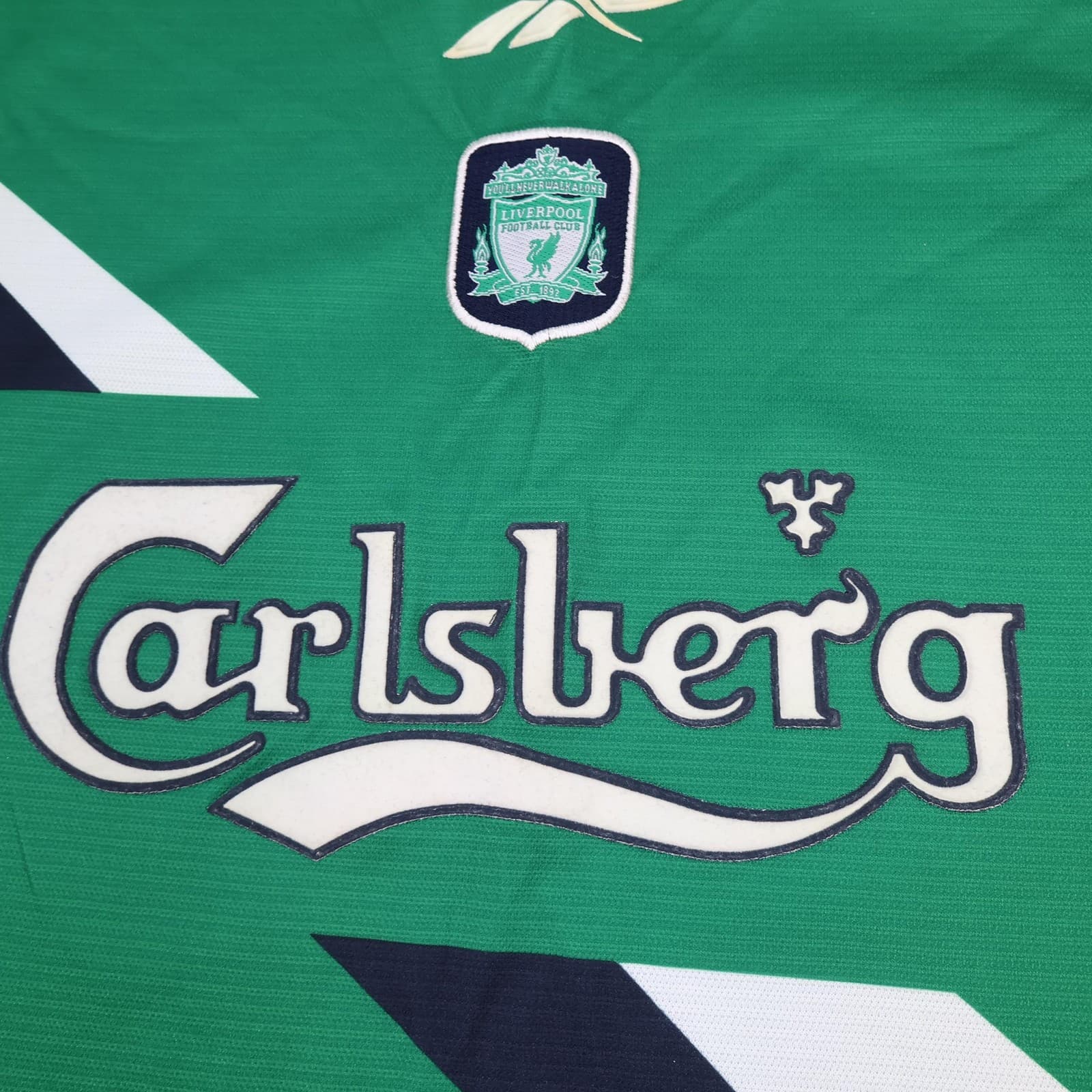Vintage Liverpool Shirt Away Mens 2XL 1999 2000 Reebok Carlsberg Football Jersey photo 3