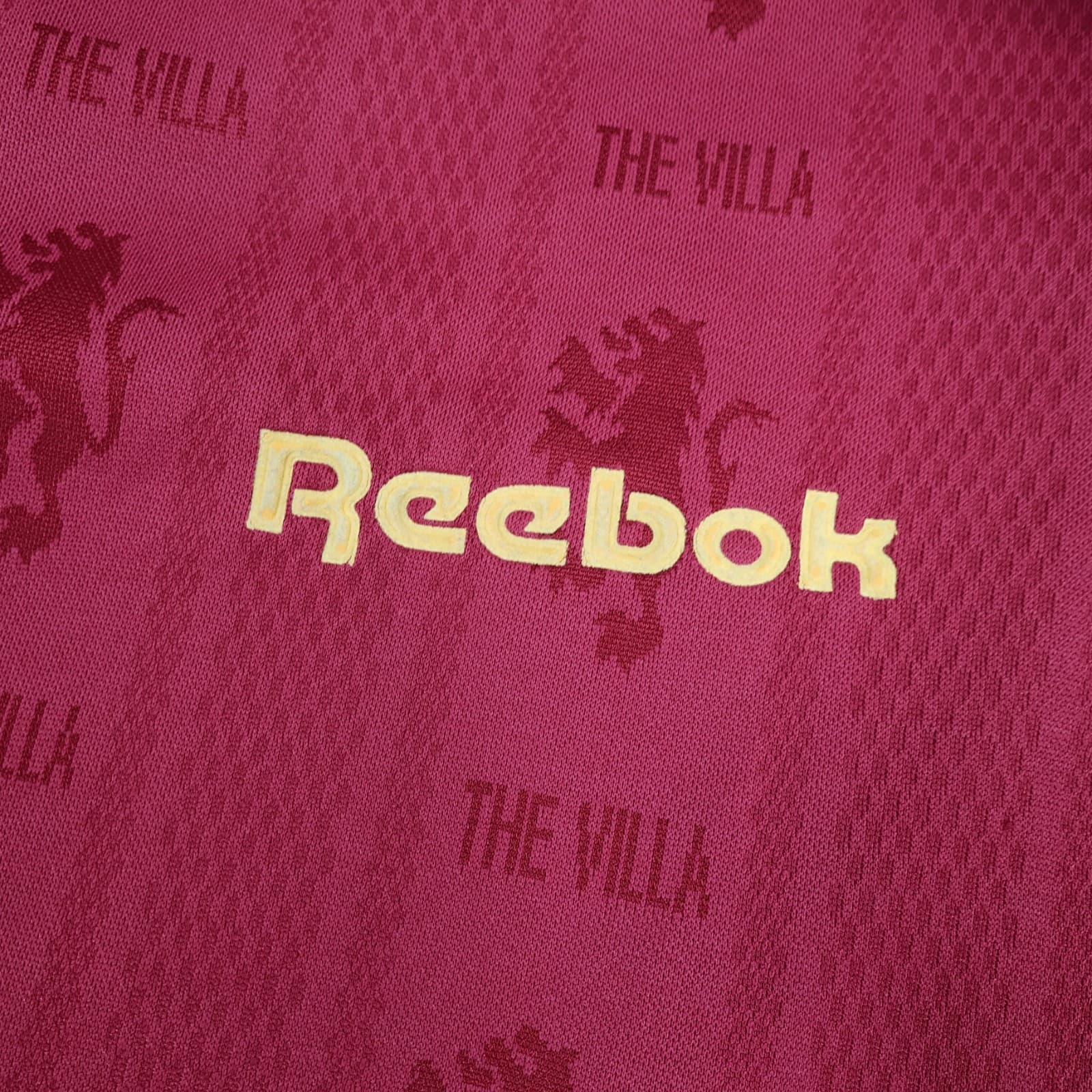 Vintage Aston Villa Shirt 2XL Burgundy Home Kit 1995 1997 Reebok Jersey 46" 48" photo 5