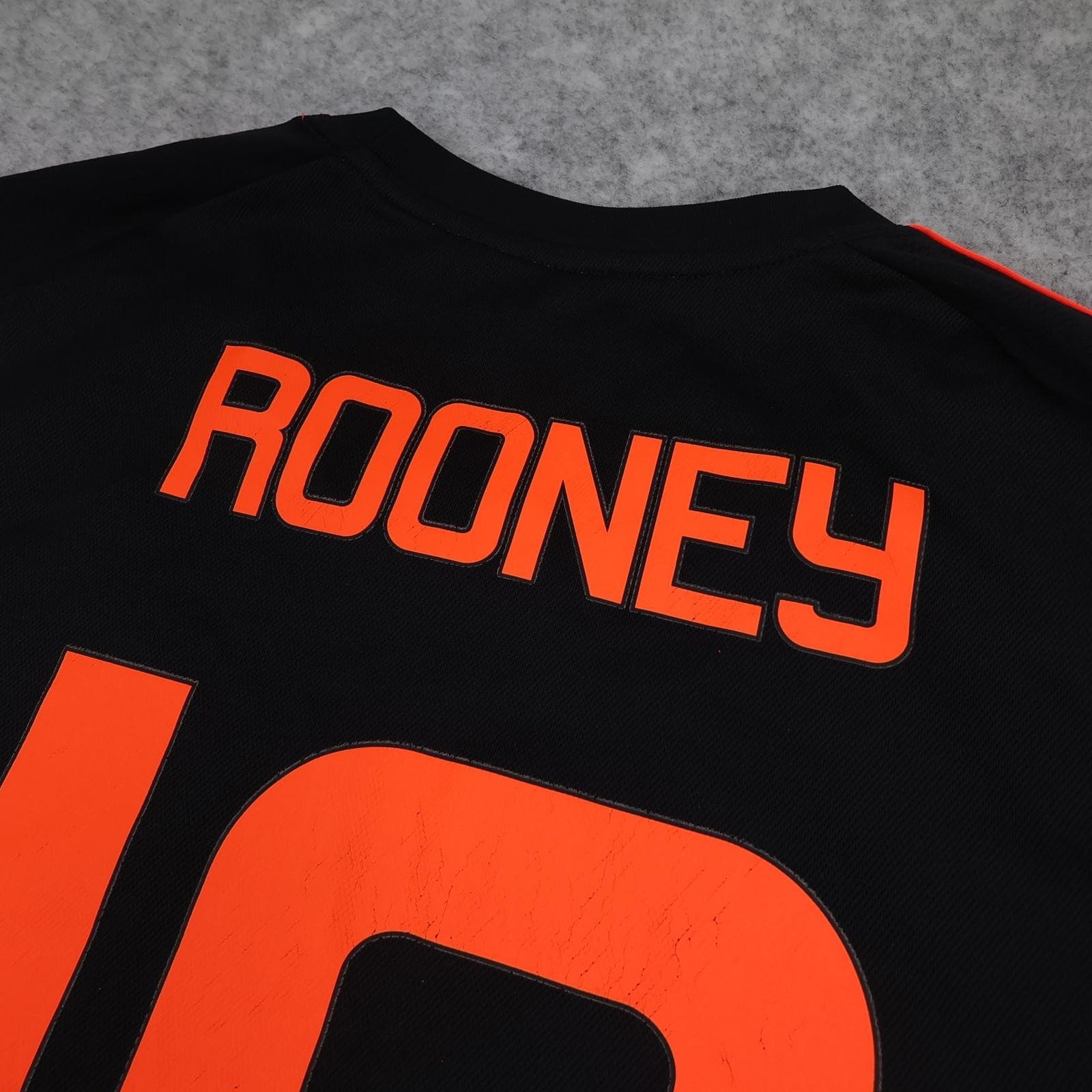 Manchester United Shirt Mens Large Black 3rd Kit 2015 2016 Adidas Rooney 10 photo 8