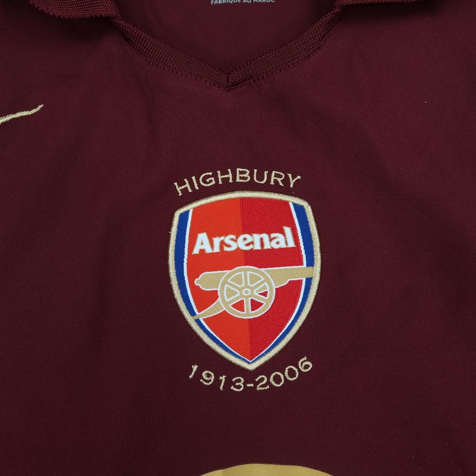 Vintage Arsenal Shirt Mens Small Red Home 2005 2006 Nike O2 Gilberto 19 Highbury photo 8