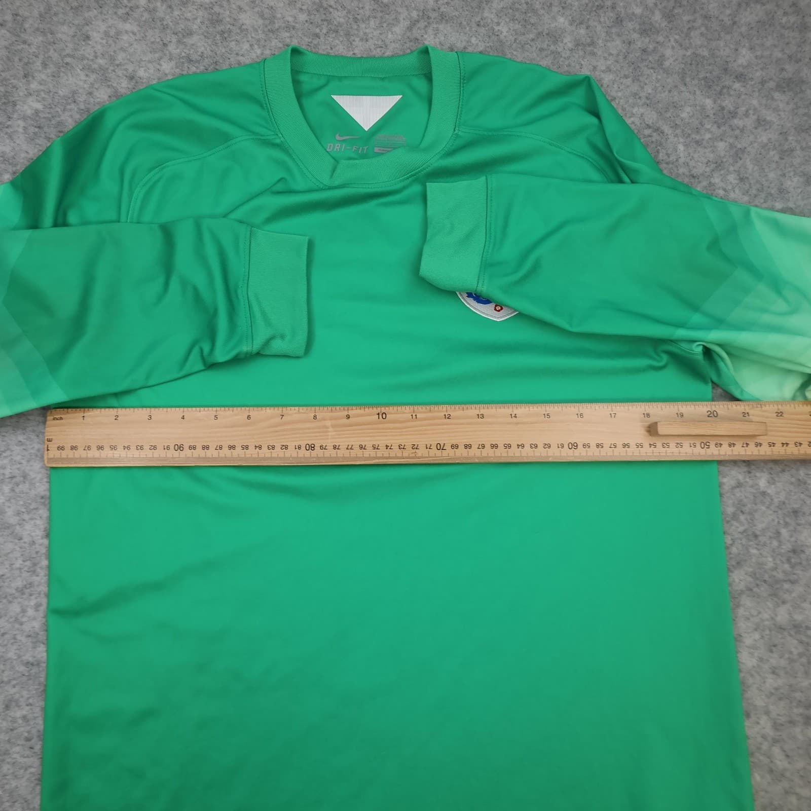 England Goalkeeper Shirt Mens Medium Green 2014 Football Nike Dri Fit Jersey photo 7