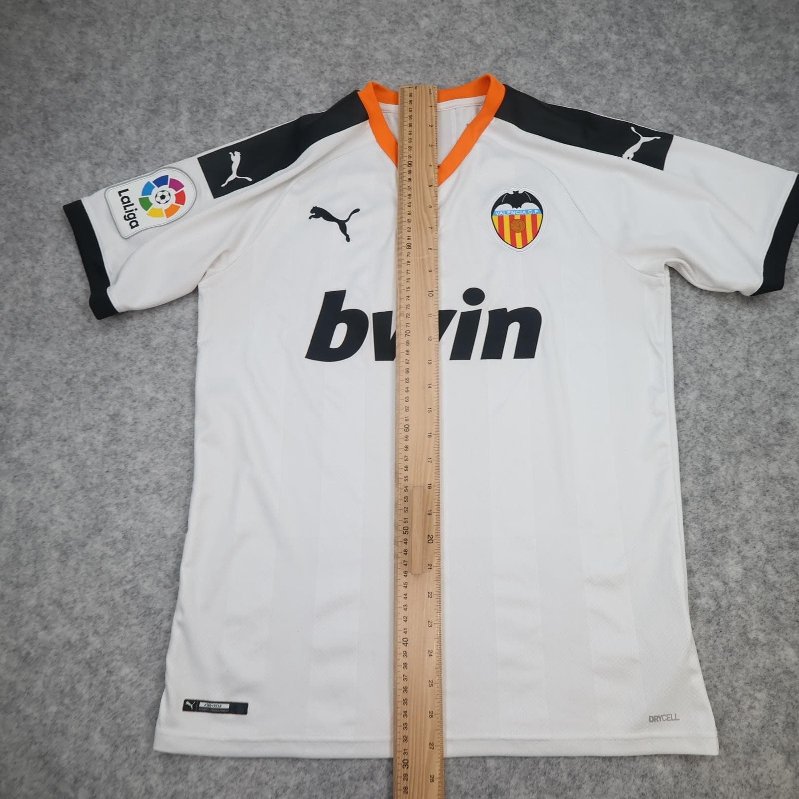 Valencia CF Shirt Mens Medium White Home 2019 2020 La Liga Soccer Jersey Puma photo 13