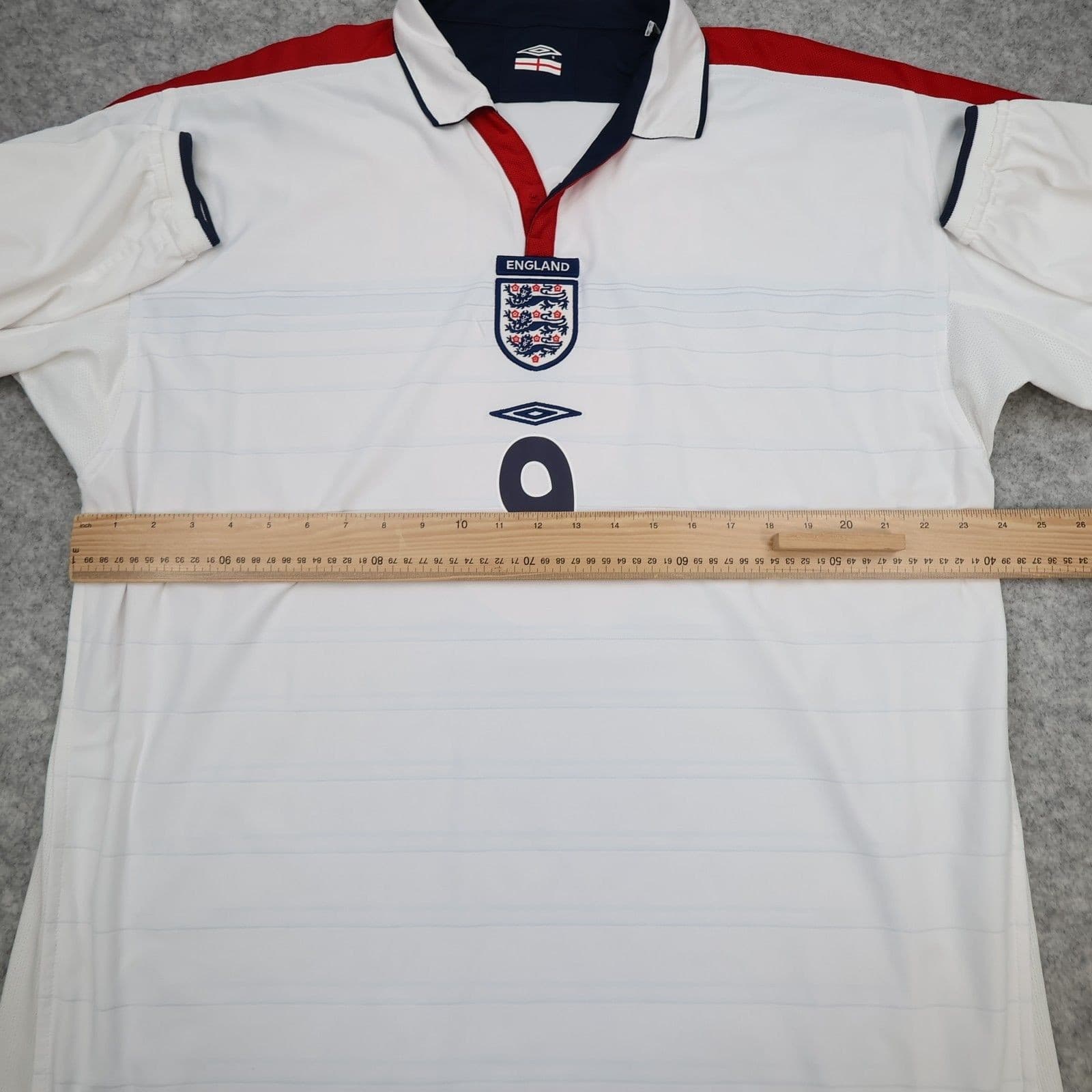 England Football Shirt 2XL White Home Kit Umbro 2003 2005 Wayne Rooney photo 11