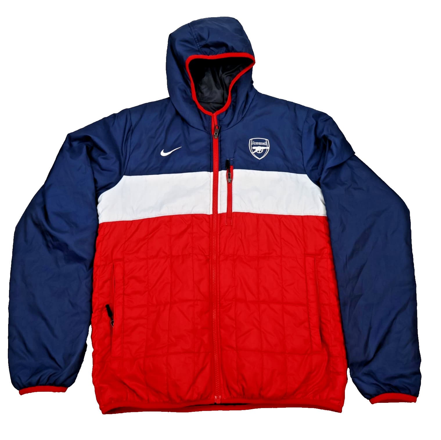 Arsenal Jacket Medium Navy White Red Winter Nike Padded Coat Reversible Puffer