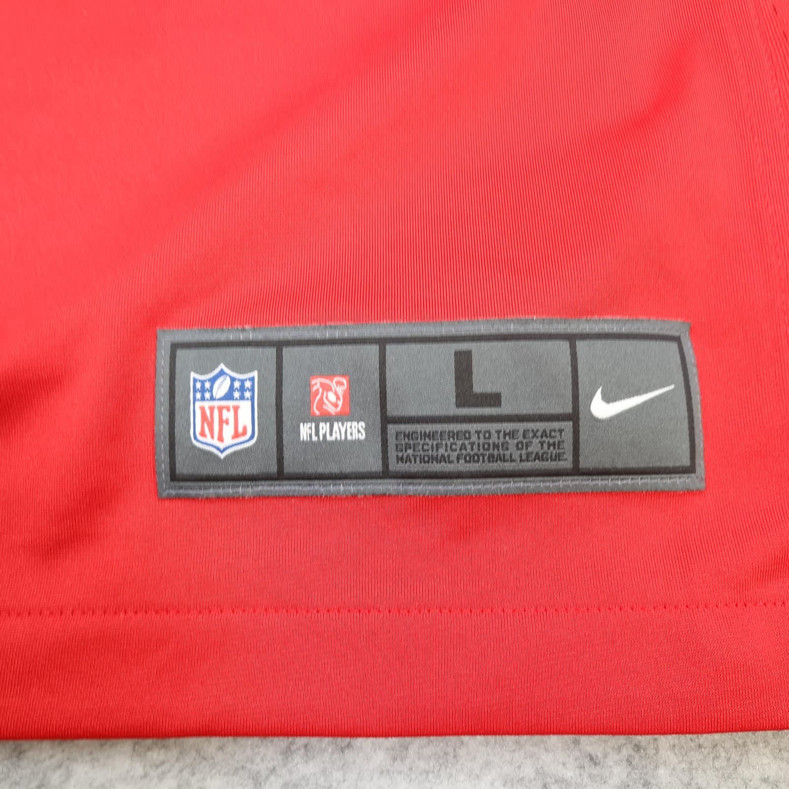Tampa Bay Buccaneers Football Jersey Mens Large Red NFL Nike Brady 12 On Field photo 4