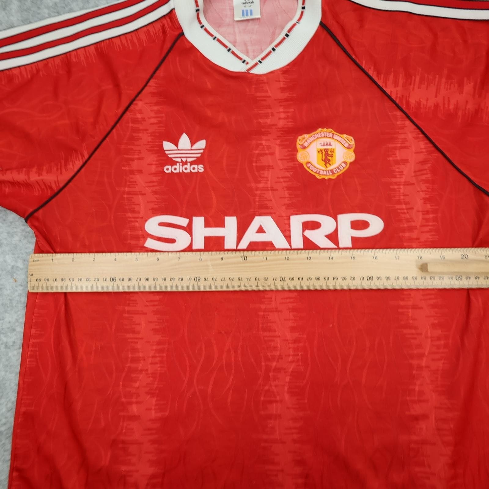 Vintage Manchester United Shirt Mens Large Red Home 1990 1992 Adidas Sharp 90s photo 8