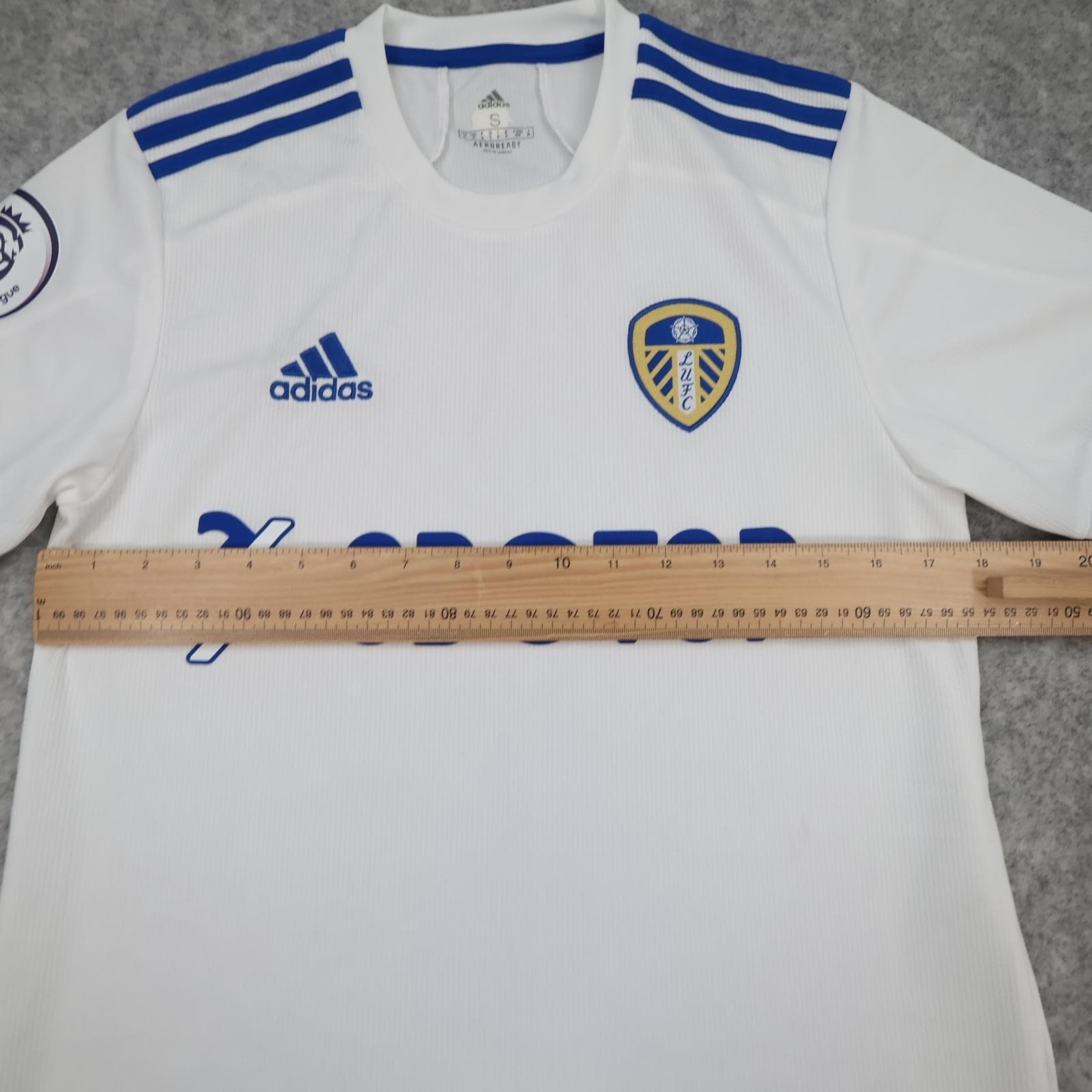 Leeds United Shirt Mens Small White Home 2020 2021 EPL Football Adidas SBOTOP photo 11