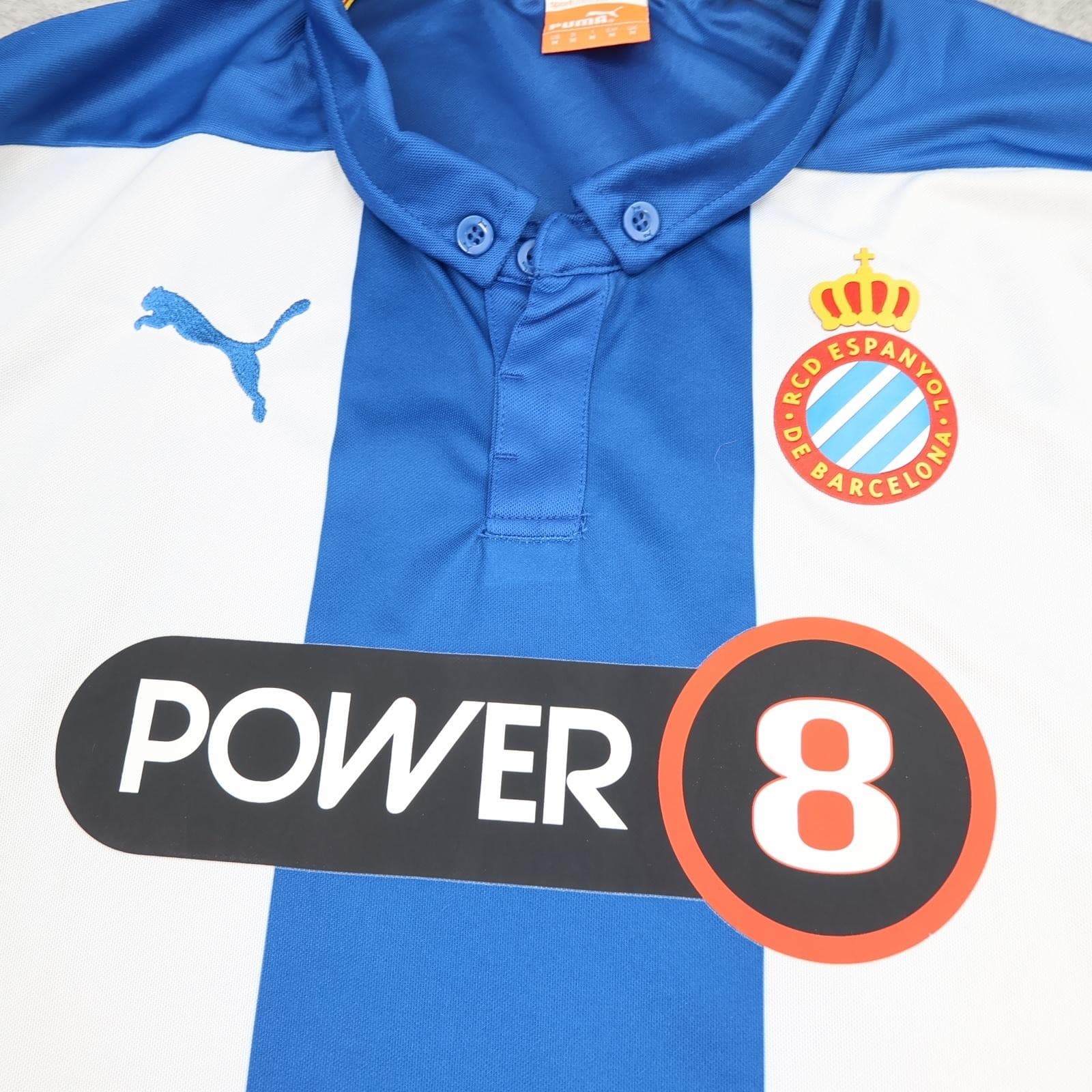 Espanyol Shirt Mens Medium White Home 2014 2015 La Liga Puma Soccer Jersey photo 4