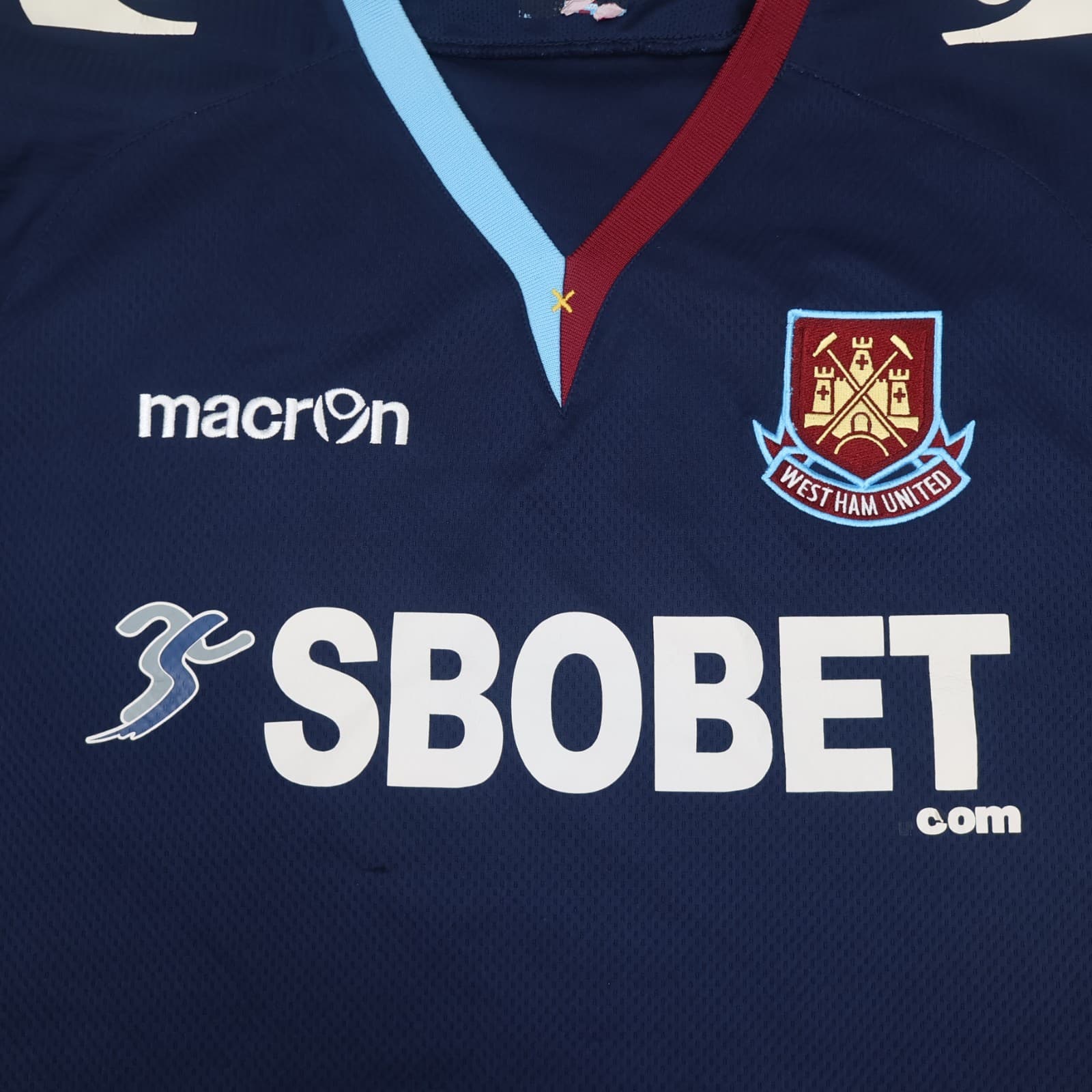 West Ham Away Shirt Extra Large Navy 2012 2013 Macron Soccer Jersey 44" photo 4