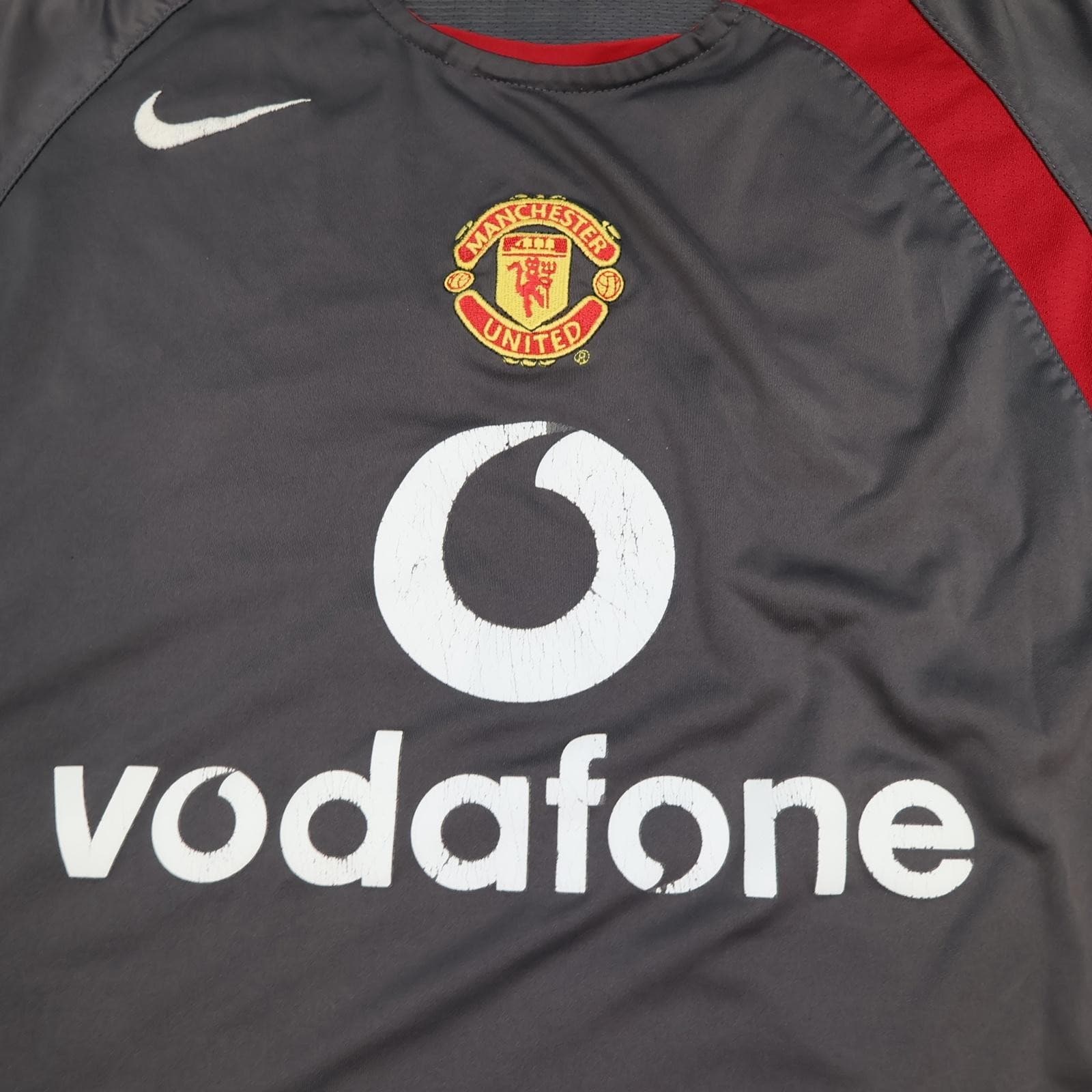 Manchester United Training Shirt Mens Large Grey 2004 2005 Nike Soccer Jersey photo 2