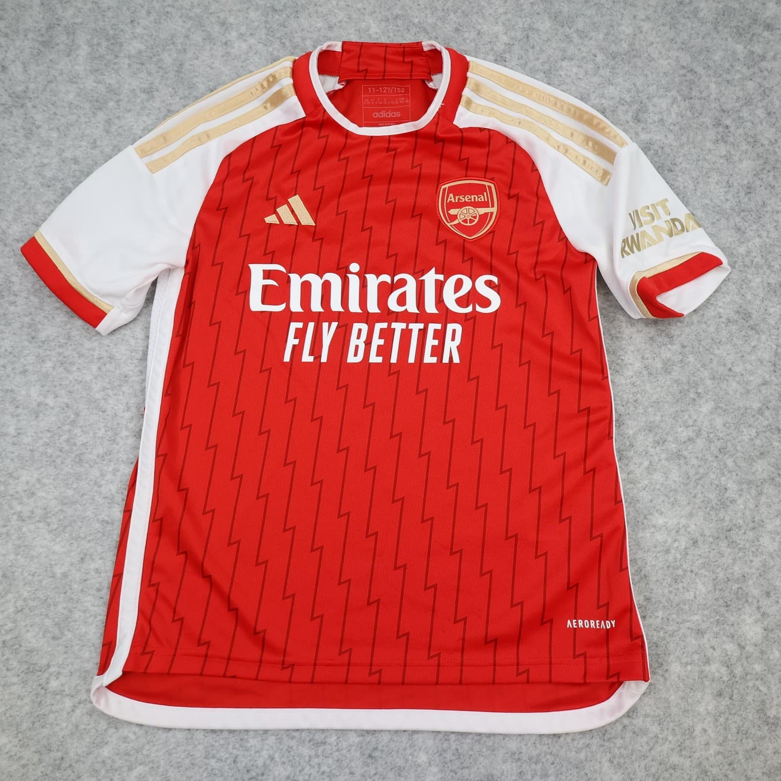 Arsenal Shirt Kids 11-12 Years Red Home 2023 2024 Football Adidas Soccer Jersey
