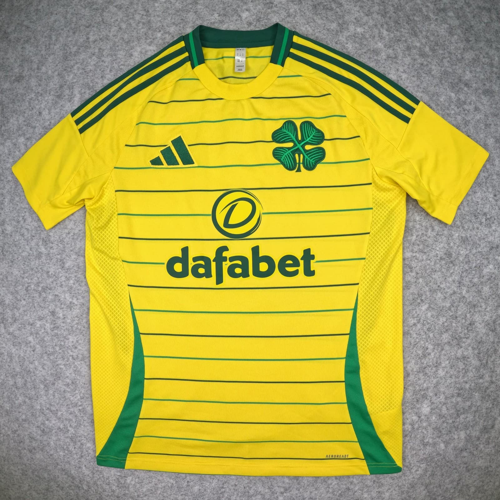 Celtic Football Shirt Medium Yellow Away 2024 25 adidas Kyogo 8 Soccer Jersey photo 2