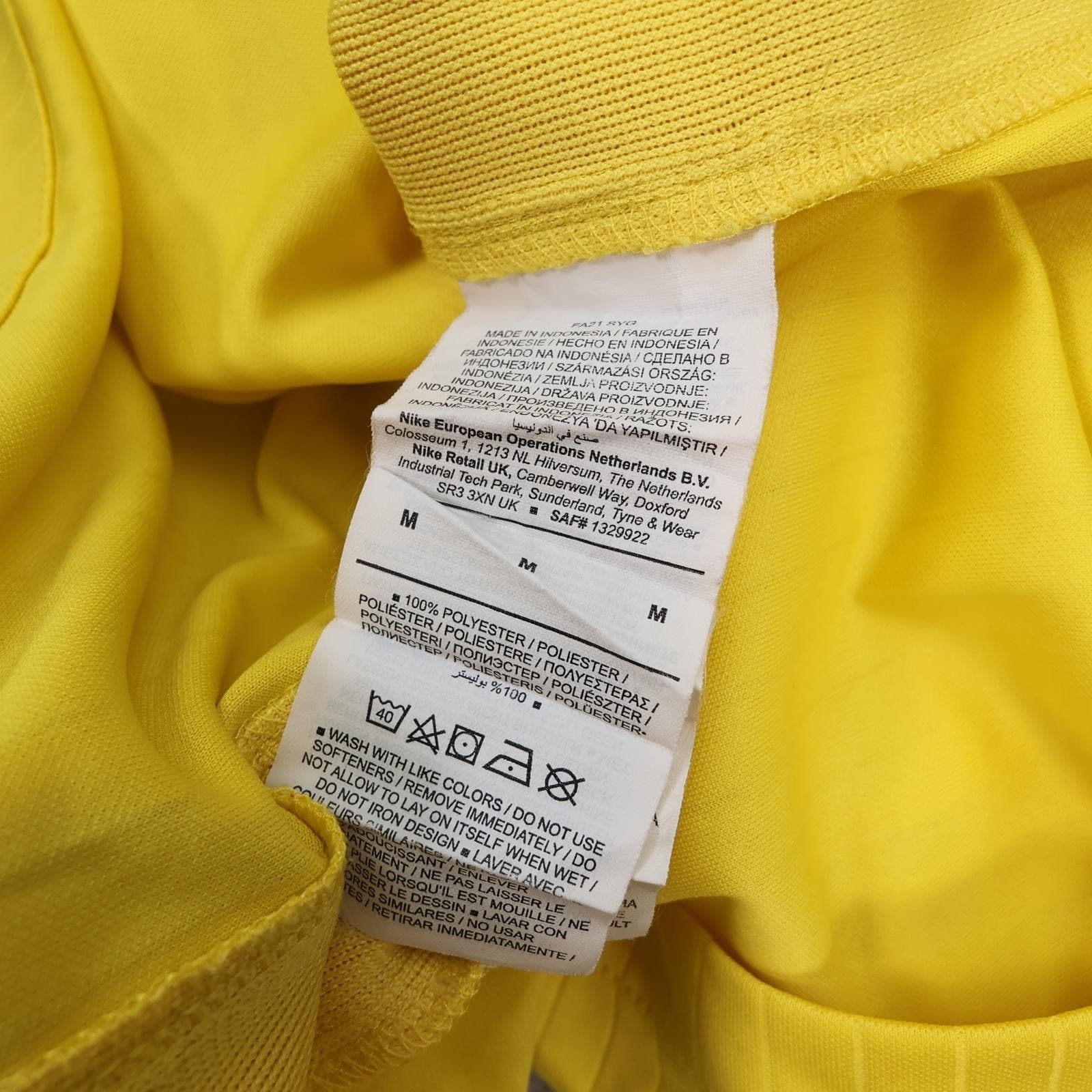 Liverpool Shirt Mens Medium Yellow Third 2021 2022 Football Nike Soccer Jersey photo 13