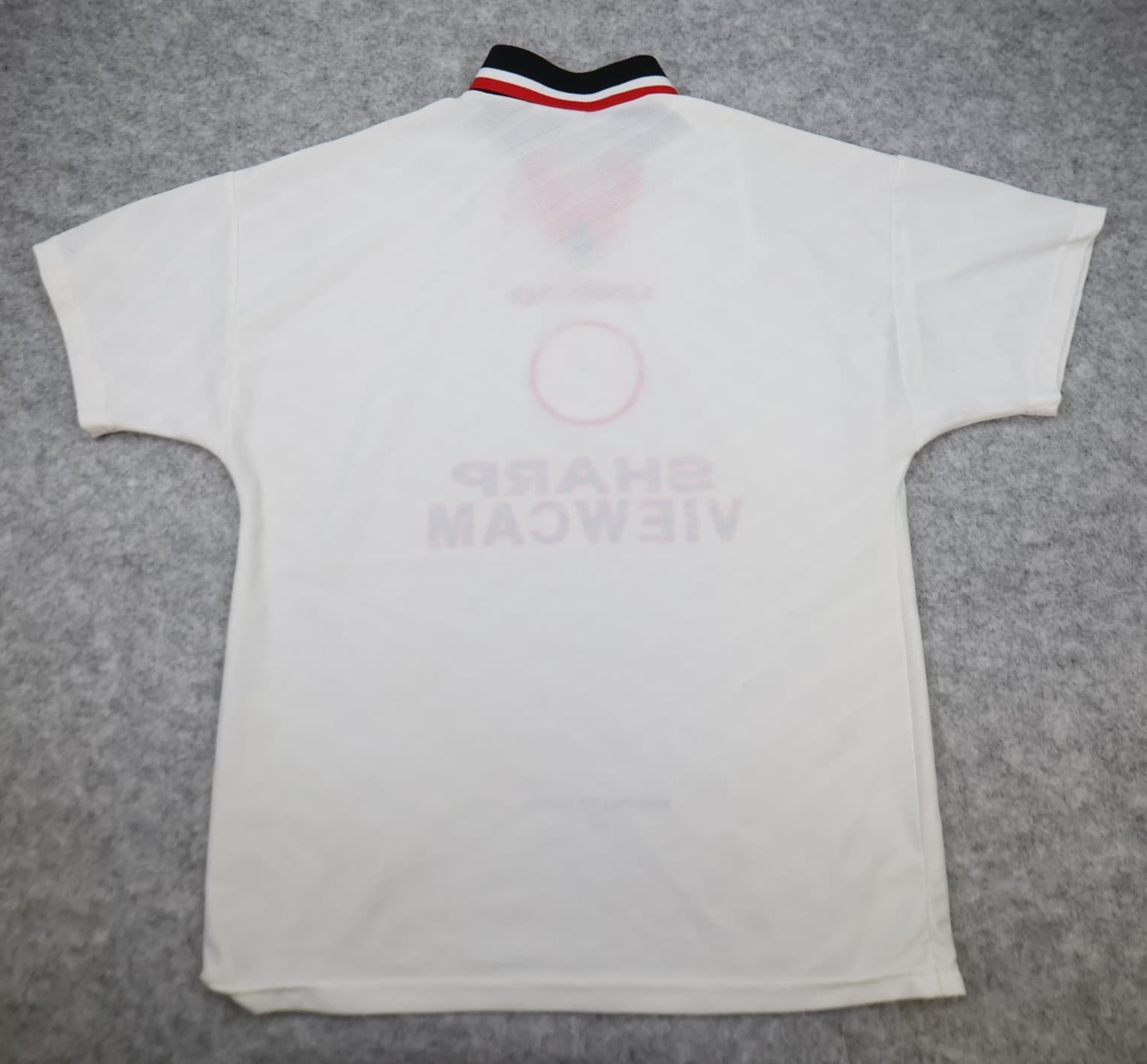 Vintage Manchester United Shirt Medium White Away Kit 1996 1997 Umbro Jersey photo 2