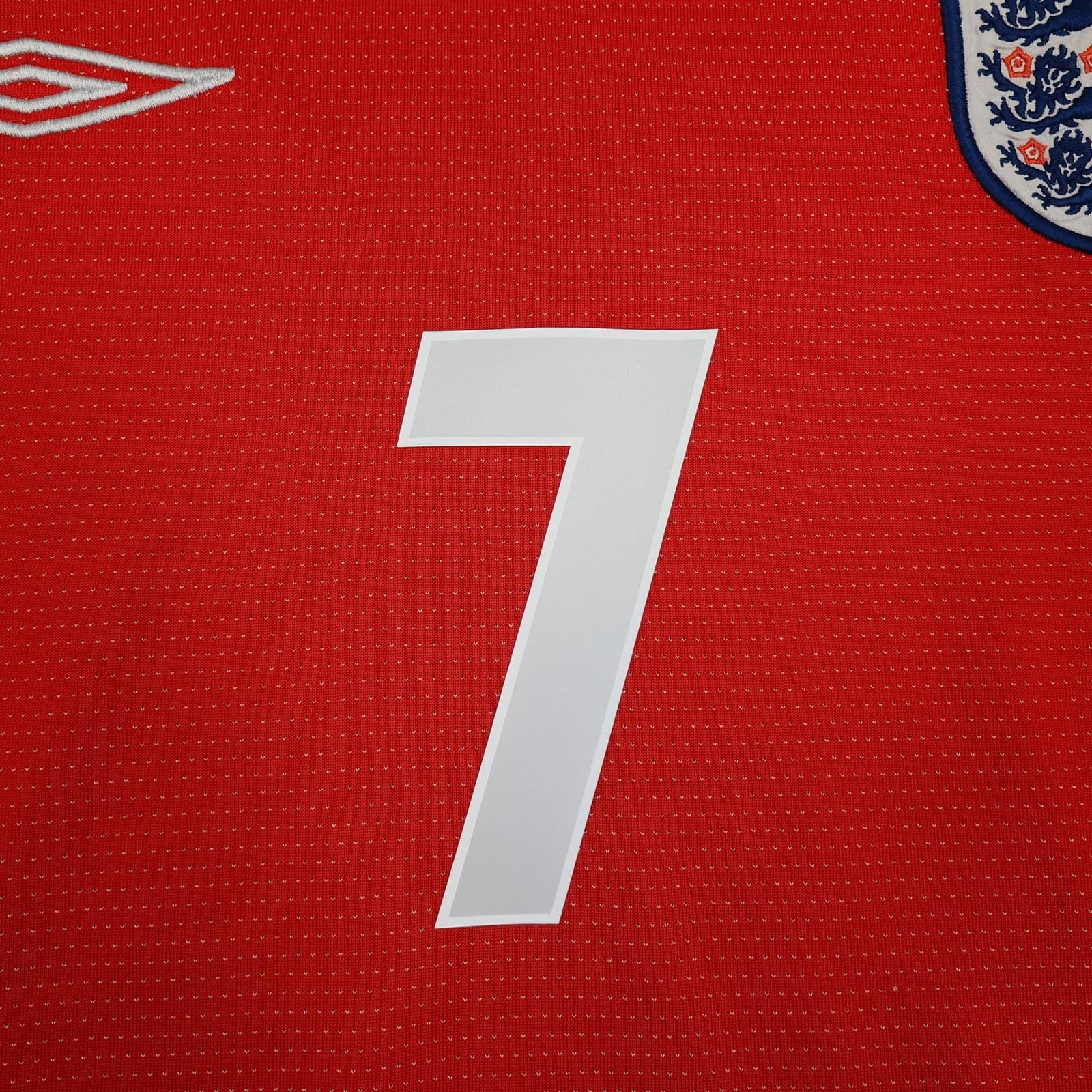 Vintage England Away Shirt Mens Small Red 2004 2006 Football Umbro Beckham 7 photo 5