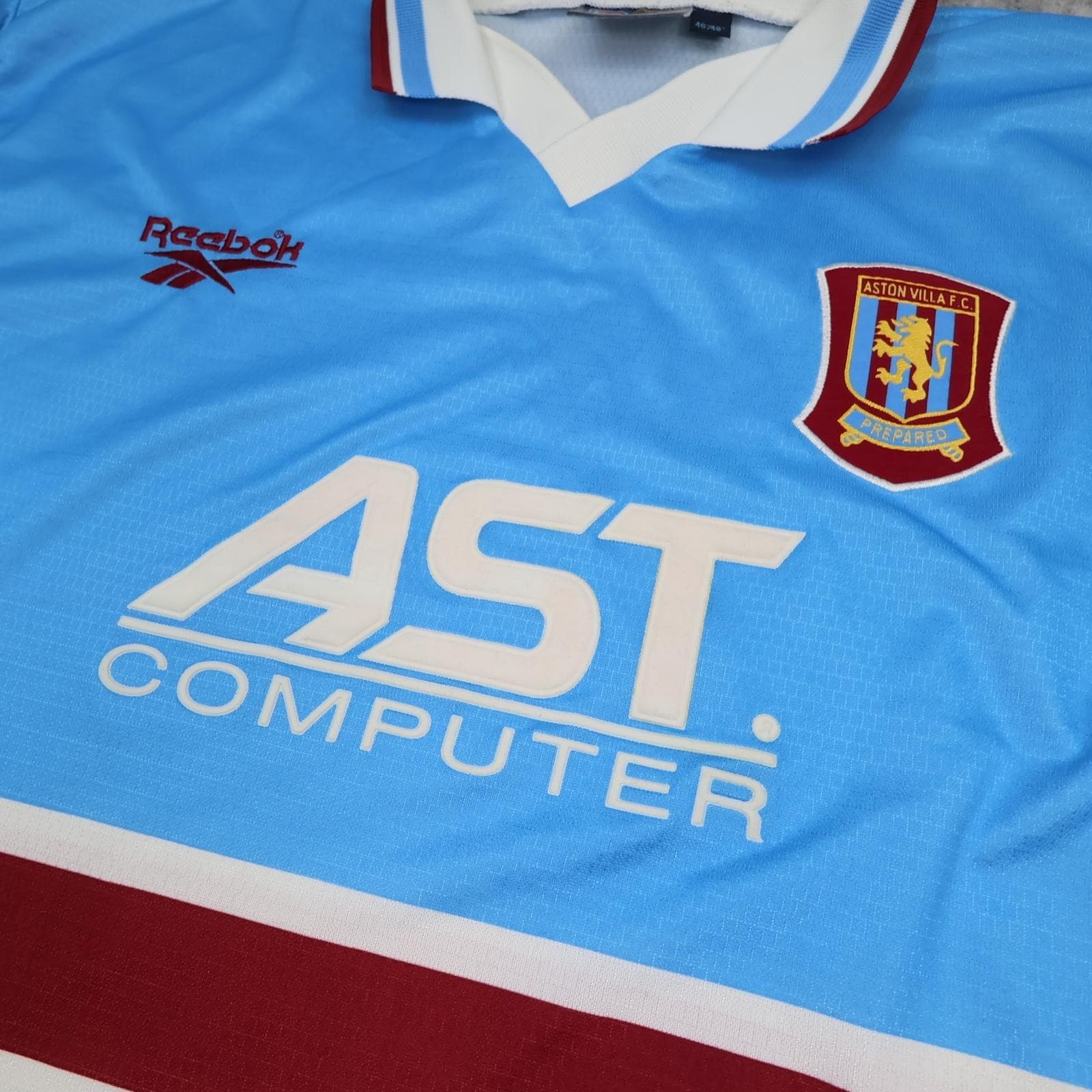 Vintage Aston Villa Shirt Mens XL Blue Away 1997 1998 Reebok AST Soccer Jersey photo 3