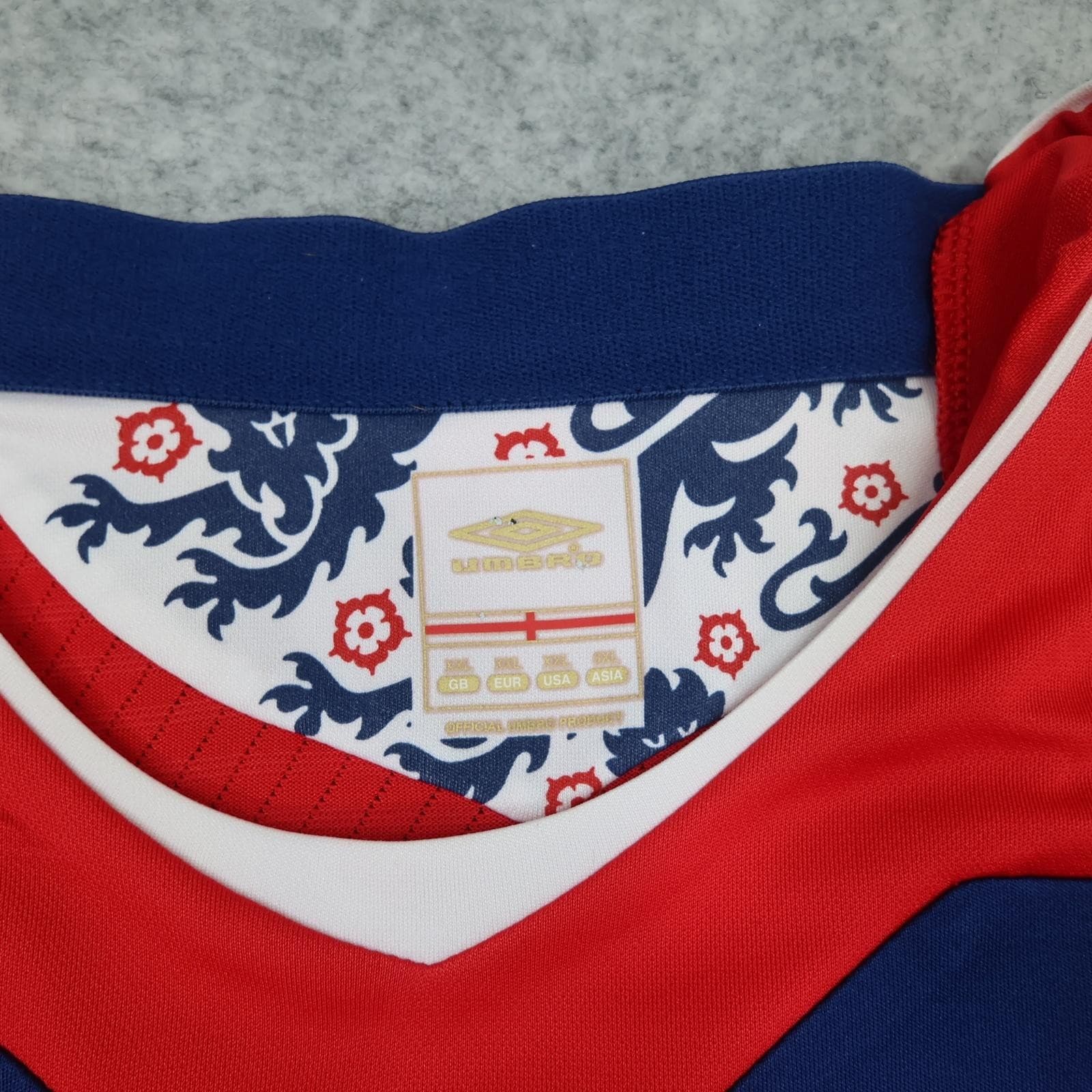 England Away Shirt Mens 2XL Red 2006 2008 Football Umbro Beckham 7 Jersey photo 7