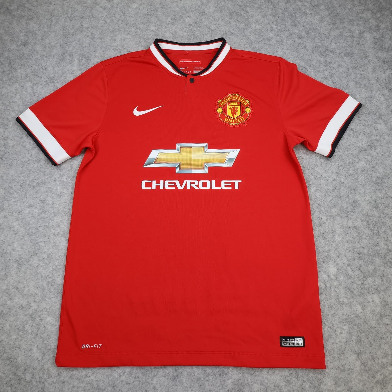 Manchester United Shirt Mens Medium Red Home 2014 2015 Football Nike Falcao 9 photo 2