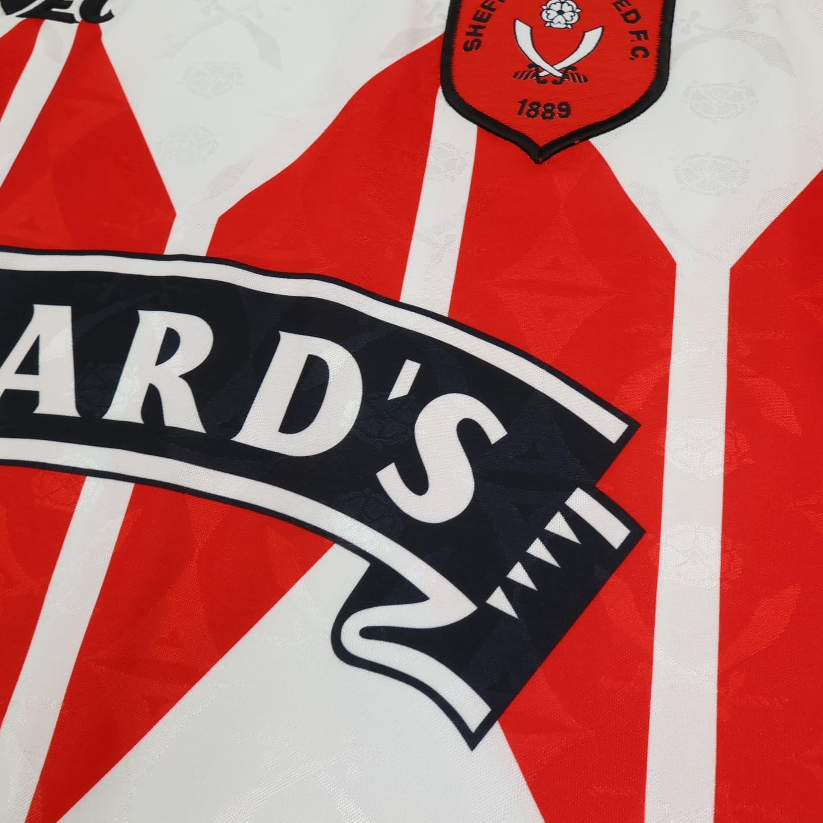 Vintage Sheffield United Shirt Medium Red Home 1995 1996 Avec Soccer Jersey photo 5