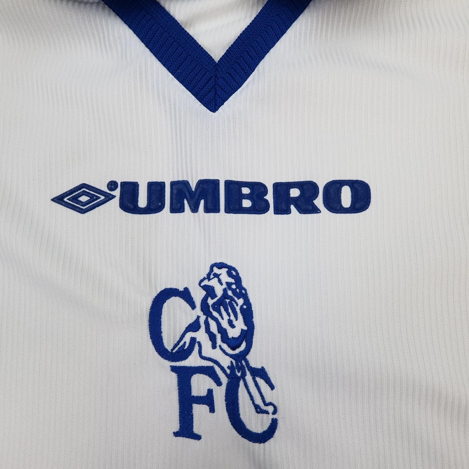 Vintage Chelsea Shirt Mens XL White Away EPL 1999 2001 Football Umbro Autoglass photo 4