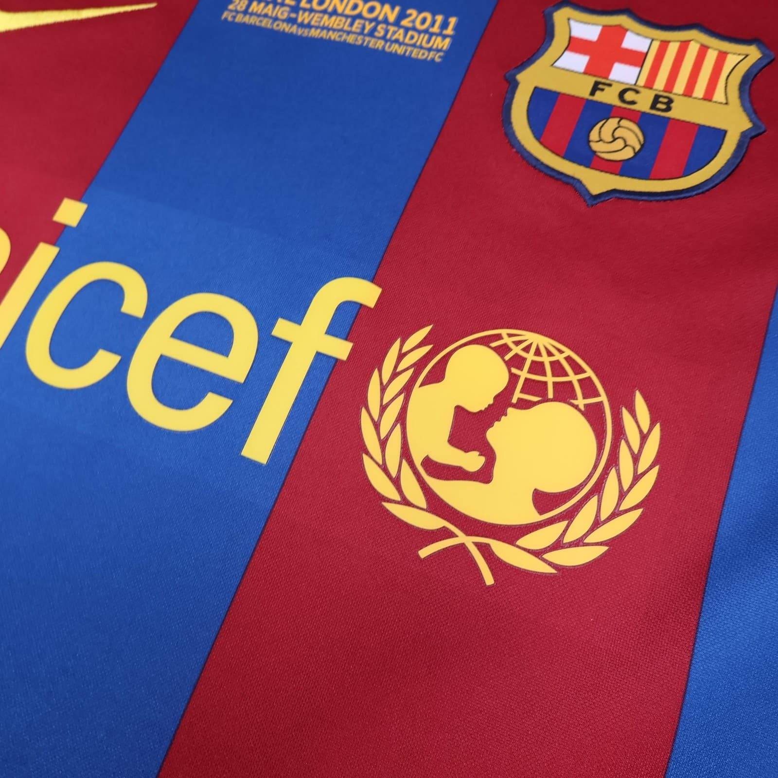 Barcelona Shirt Mens Medium Blue Home 2010 2011 Nike Messi 10 Soccer Jersey photo 5