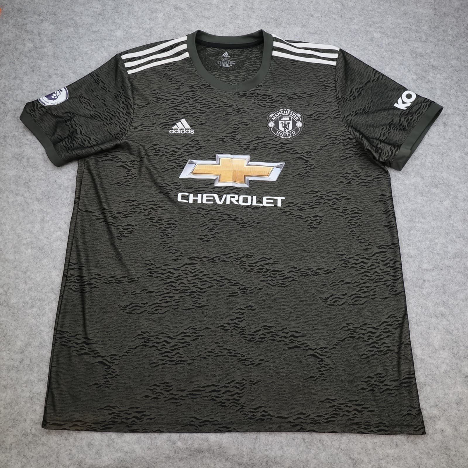 Manchester United Shirt 2XL Green Away Kit 2020 2021 Adidas Soccer Jersey Cavani photo 2
